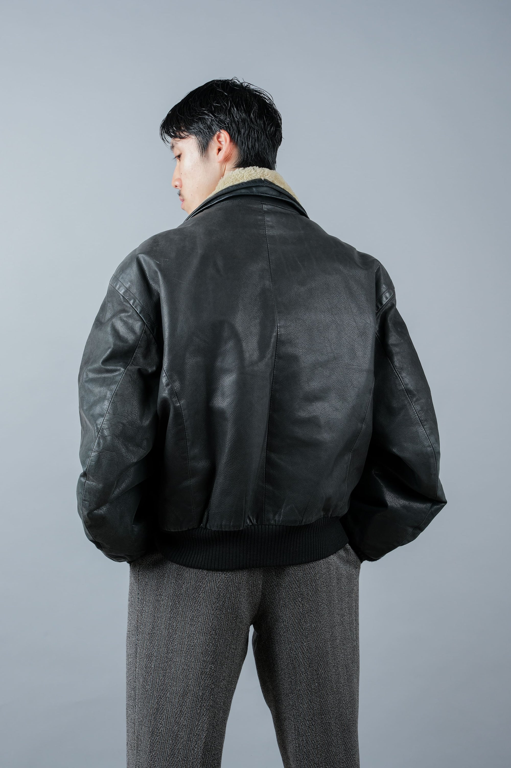 ［~90's］Old SERAPHIN Zip Up Leather Blouson