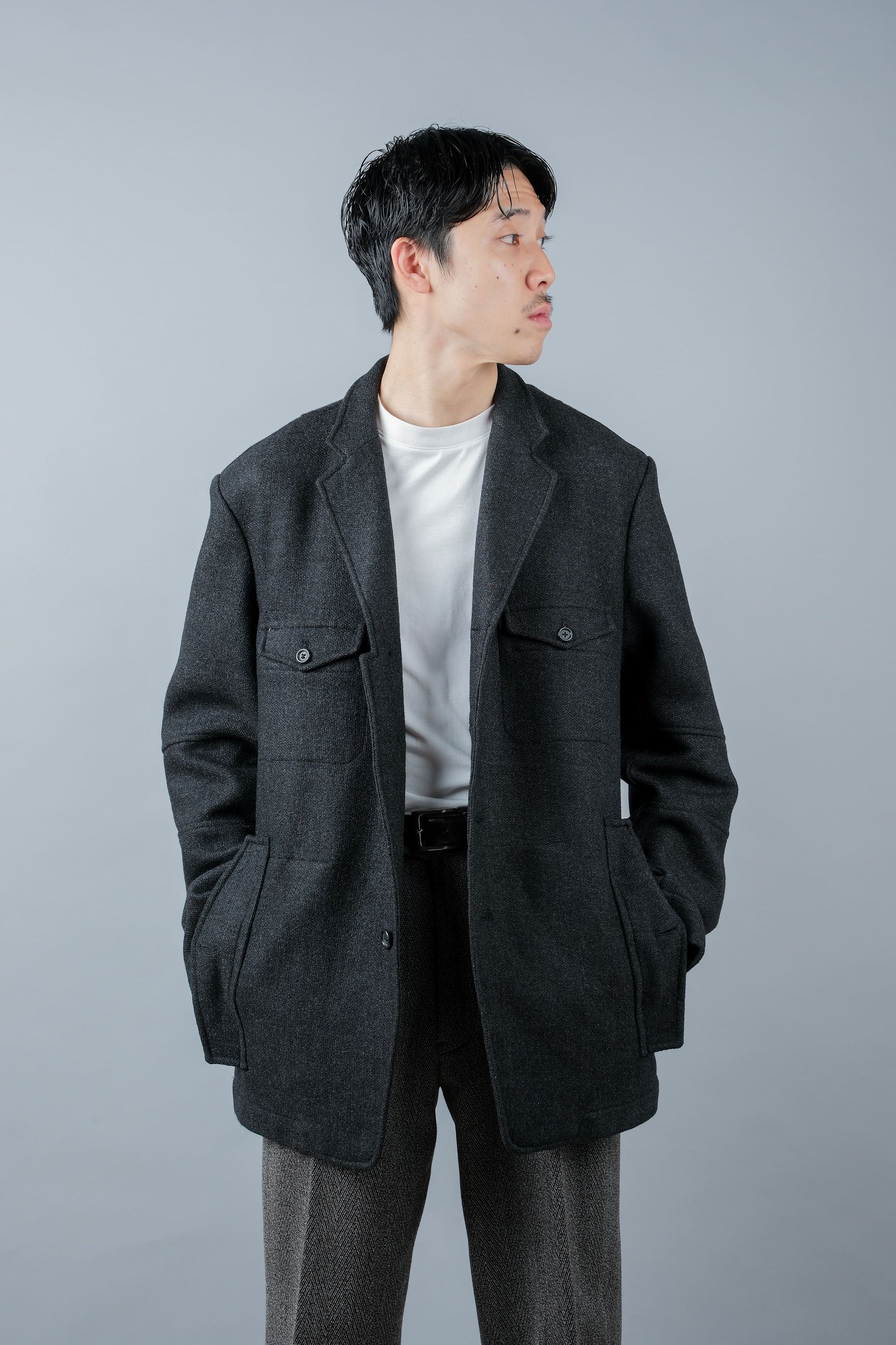 ［~00’s］Old DRIES VAN NOTEN 4 Pockets Wool Lapel Jacket