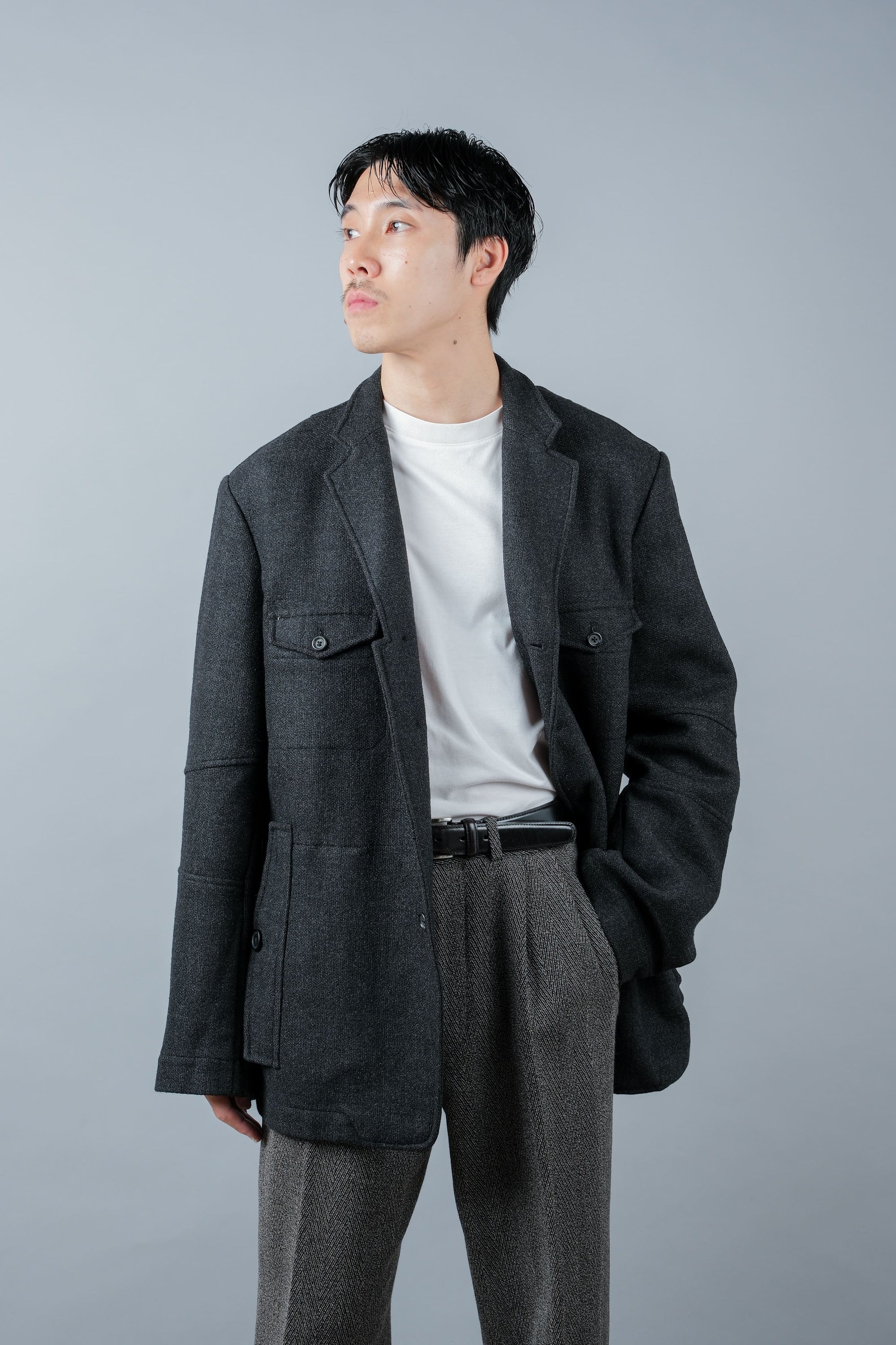 ［~00’s］Old DRIES VAN NOTEN 4 Pockets Wool Lapel Jacket