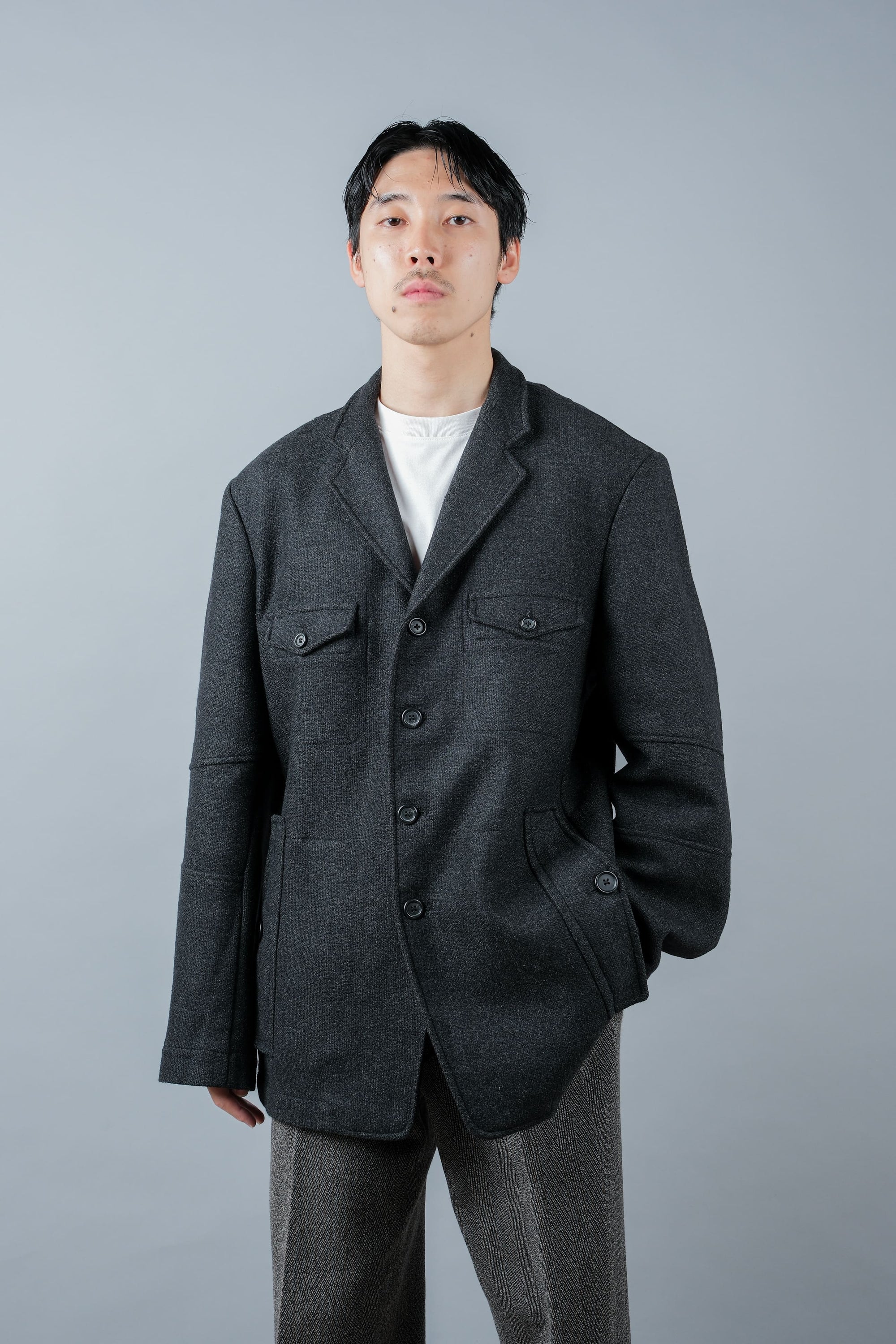 ［~00’s］Old DRIES VAN NOTEN 4 Pockets Wool Lapel Jacket