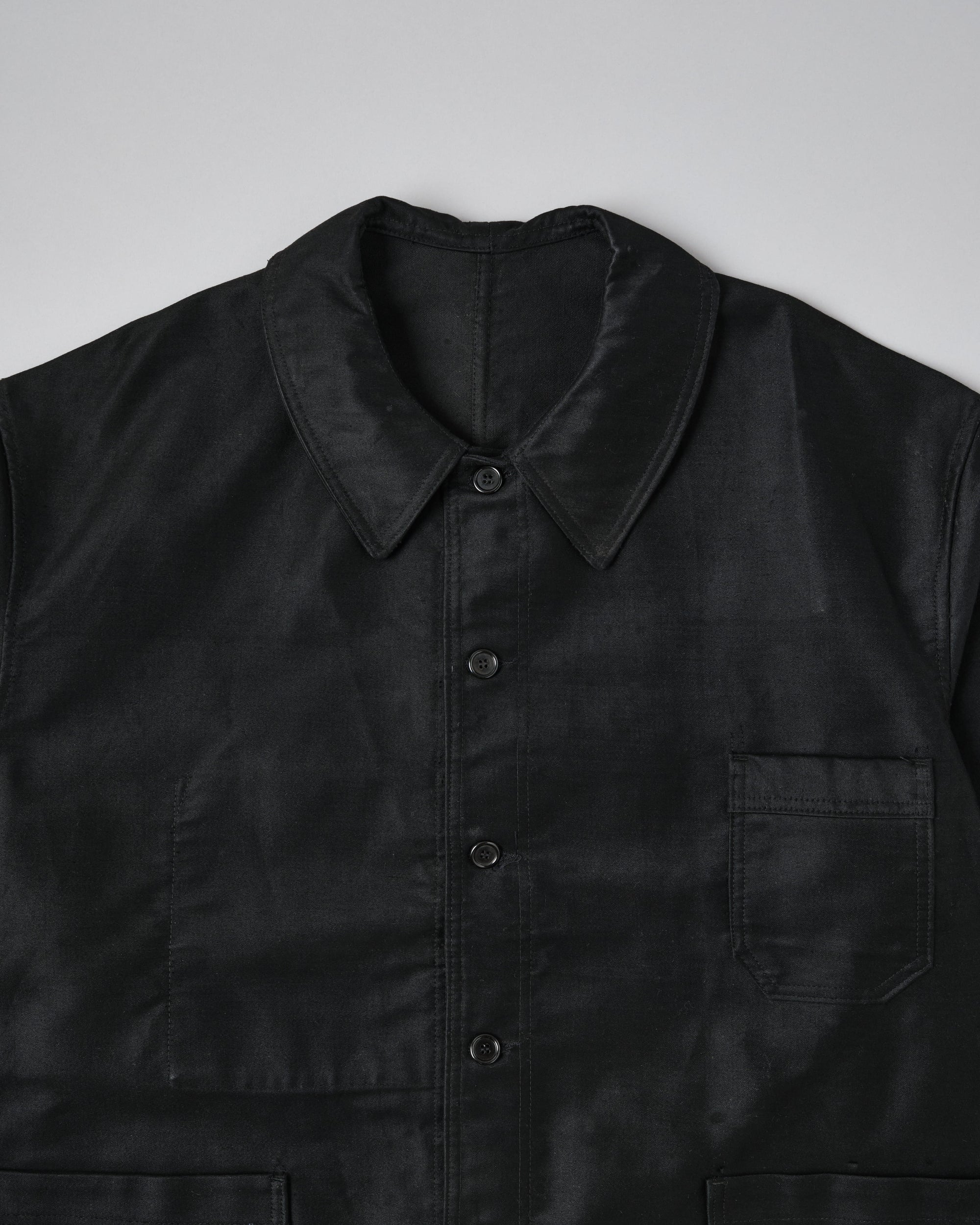 ［~50’s］French Vintage Black Moleskin Work Jacket "Dead Stock"