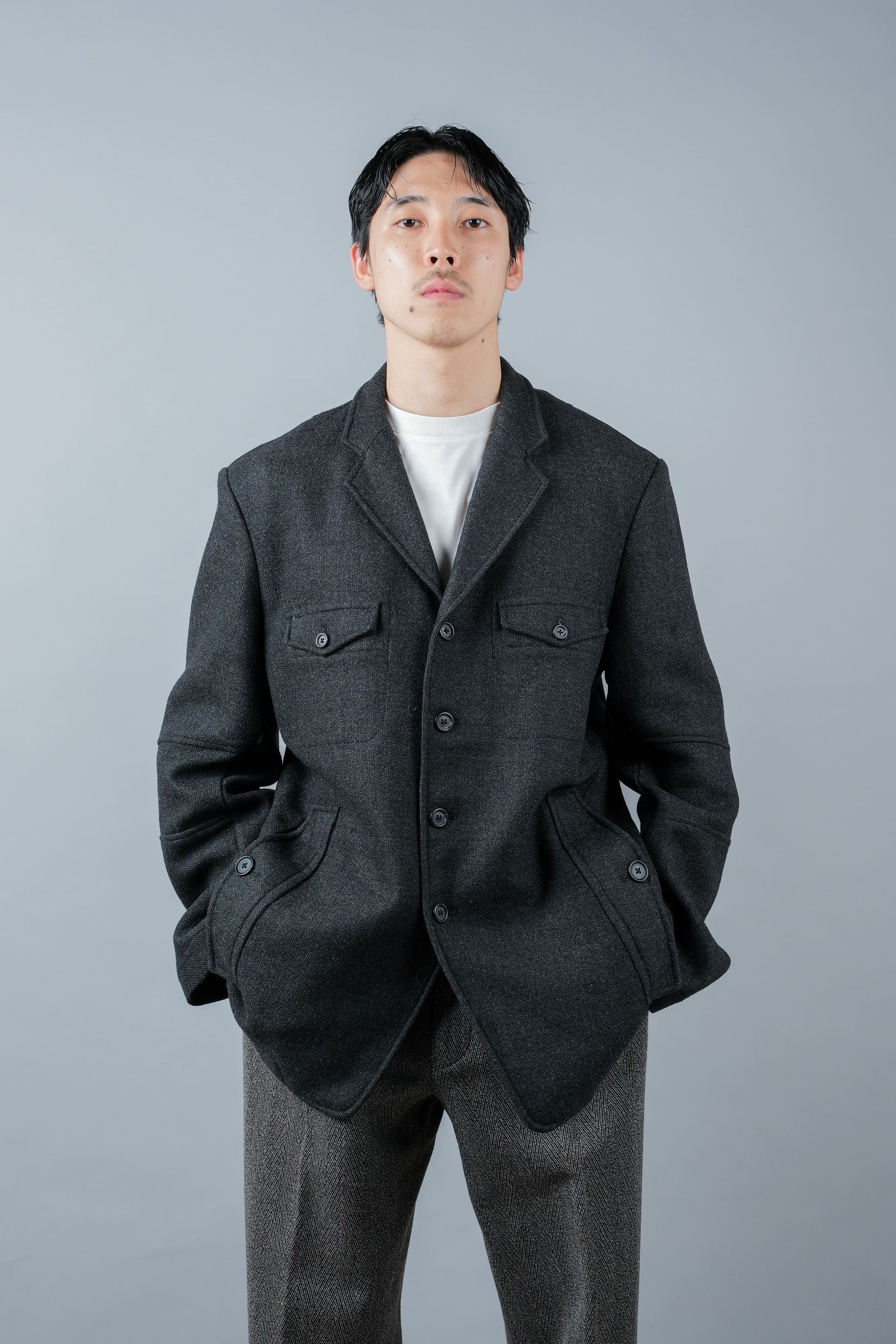 ［~00’s］Old DRIES VAN NOTEN 4 Pockets Wool Lapel Jacket