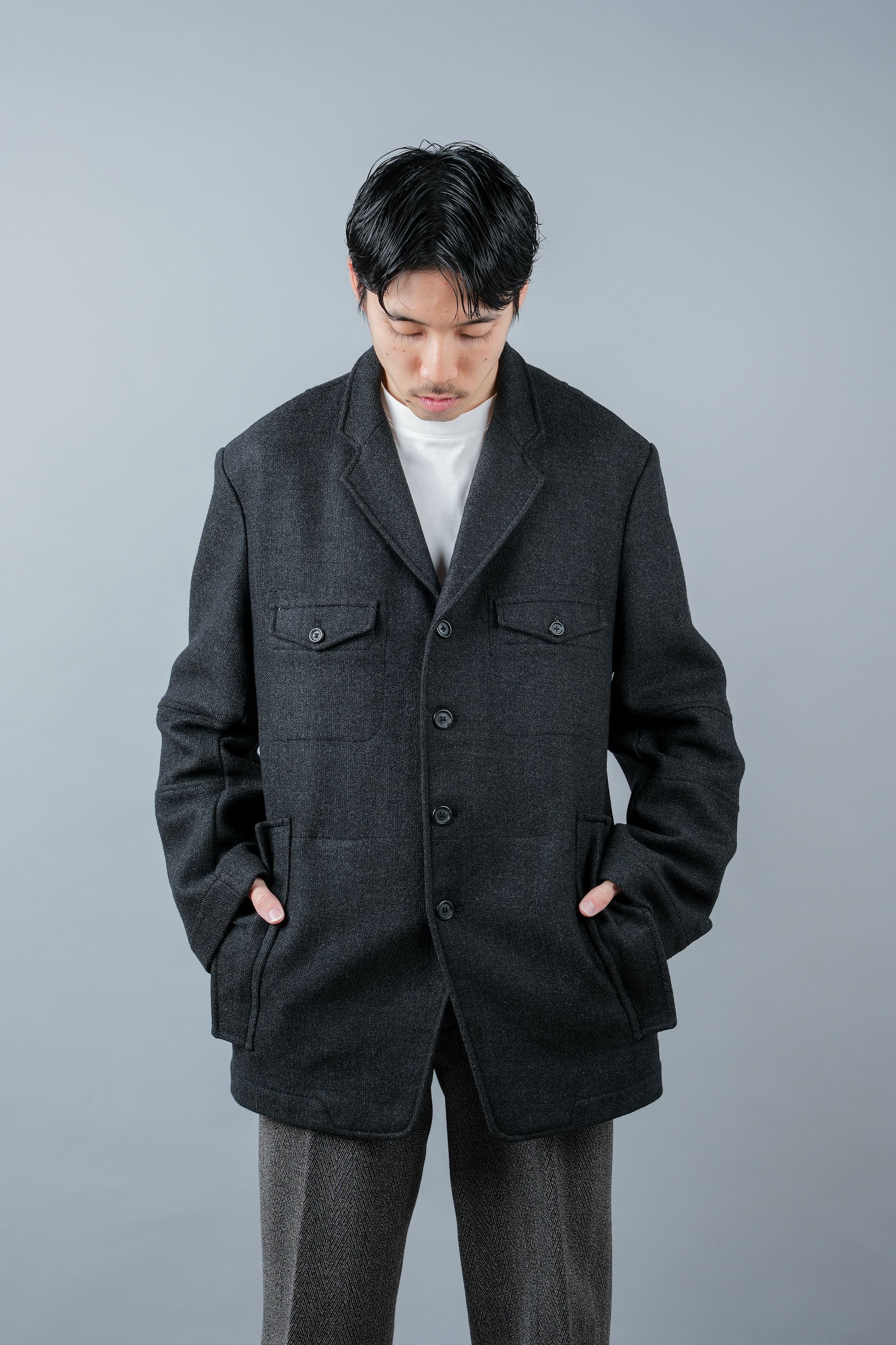 ［~00’s］Old DRIES VAN NOTEN 4 Pockets Wool Lapel Jacket