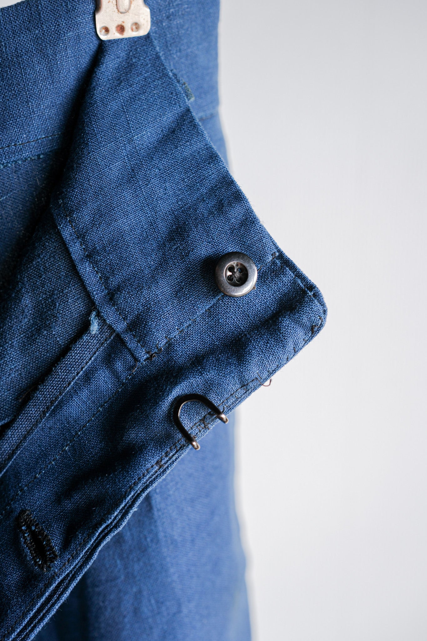 ［~40's］French Navy Indigo Linen Mechanic Trousers "Marine Nationale"