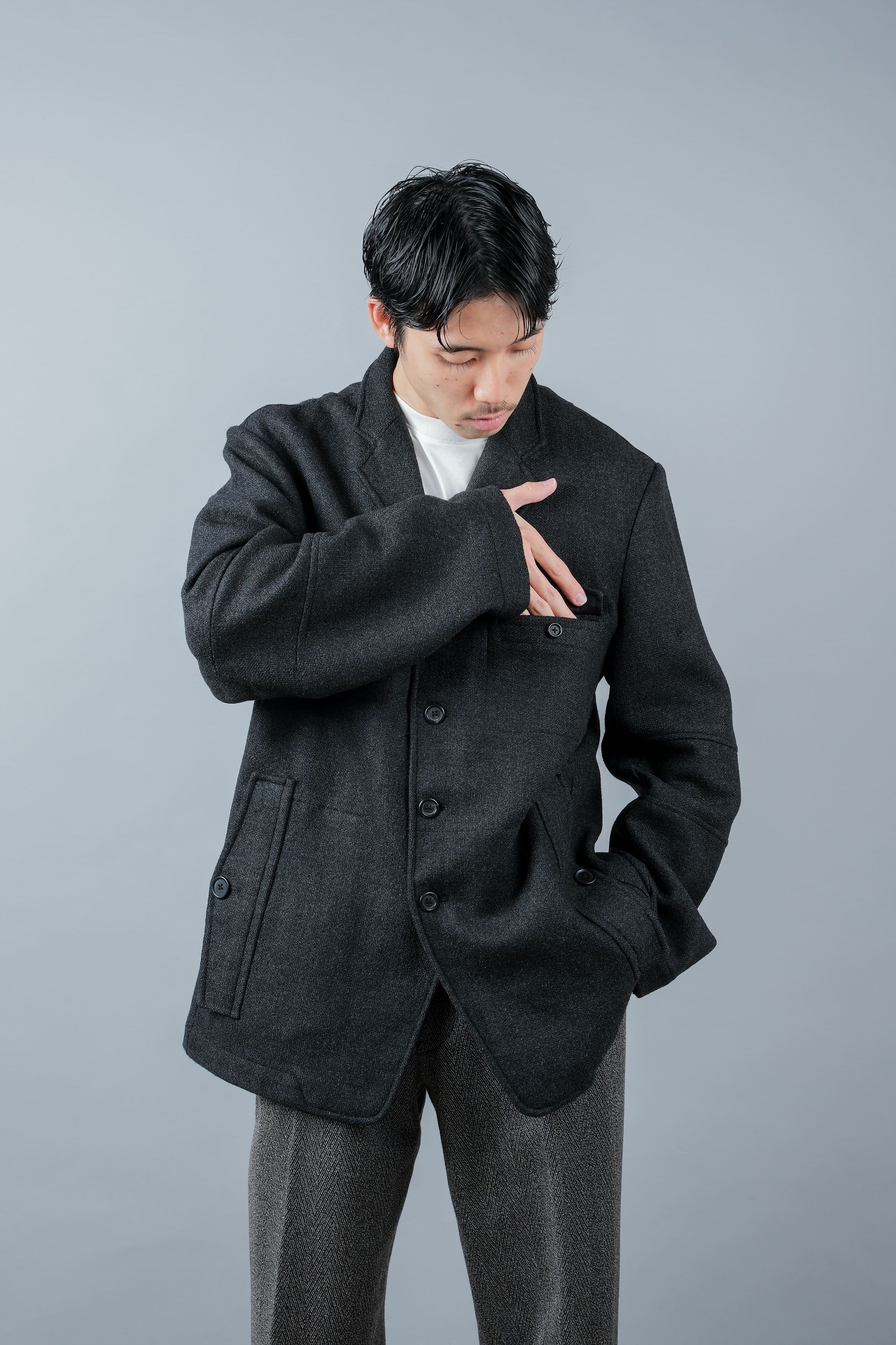 ［~00’s］Old DRIES VAN NOTEN 4 Pockets Wool Lapel Jacket