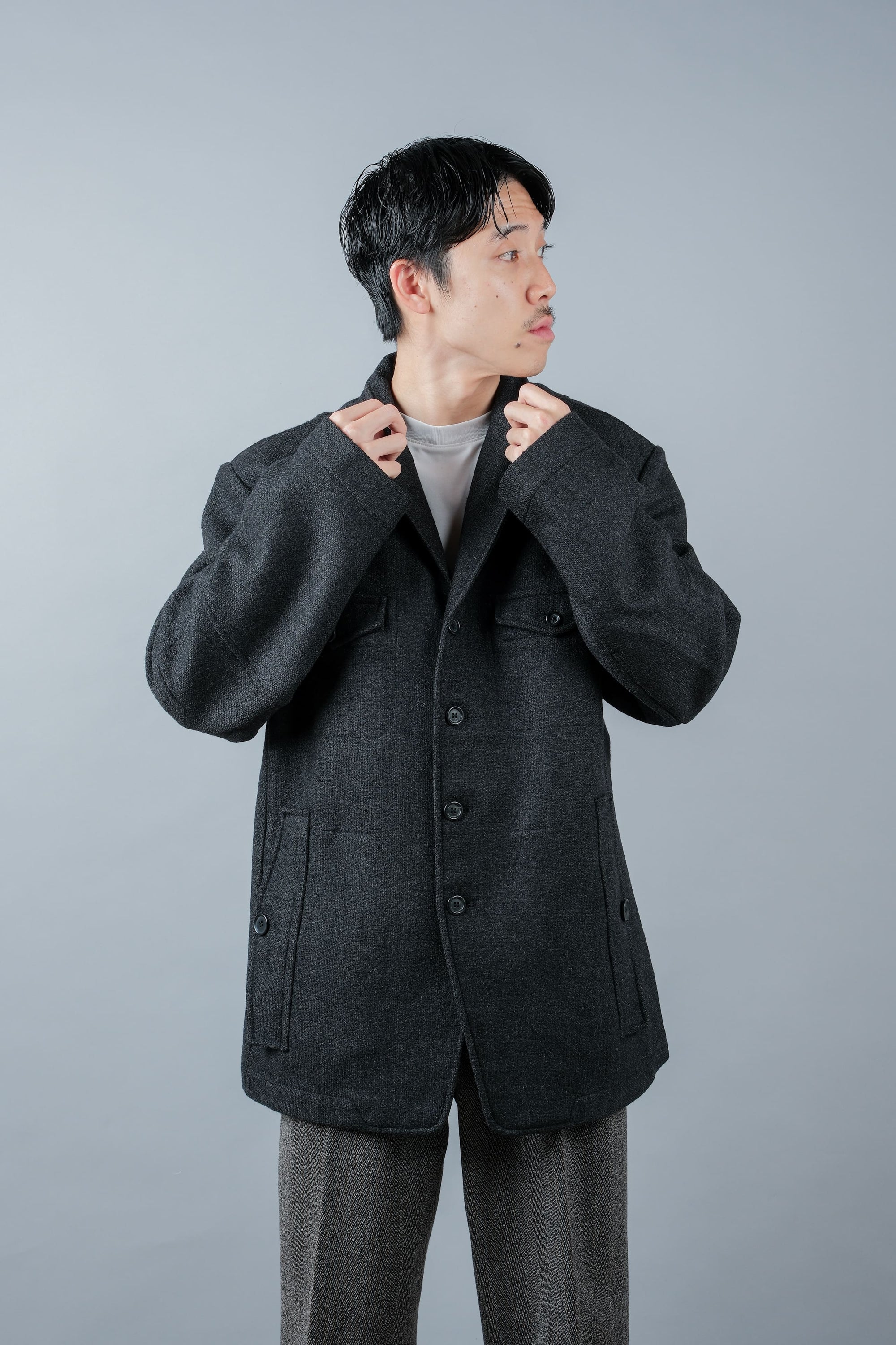 ［~00’s］Old DRIES VAN NOTEN 4 Pockets Wool Lapel Jacket