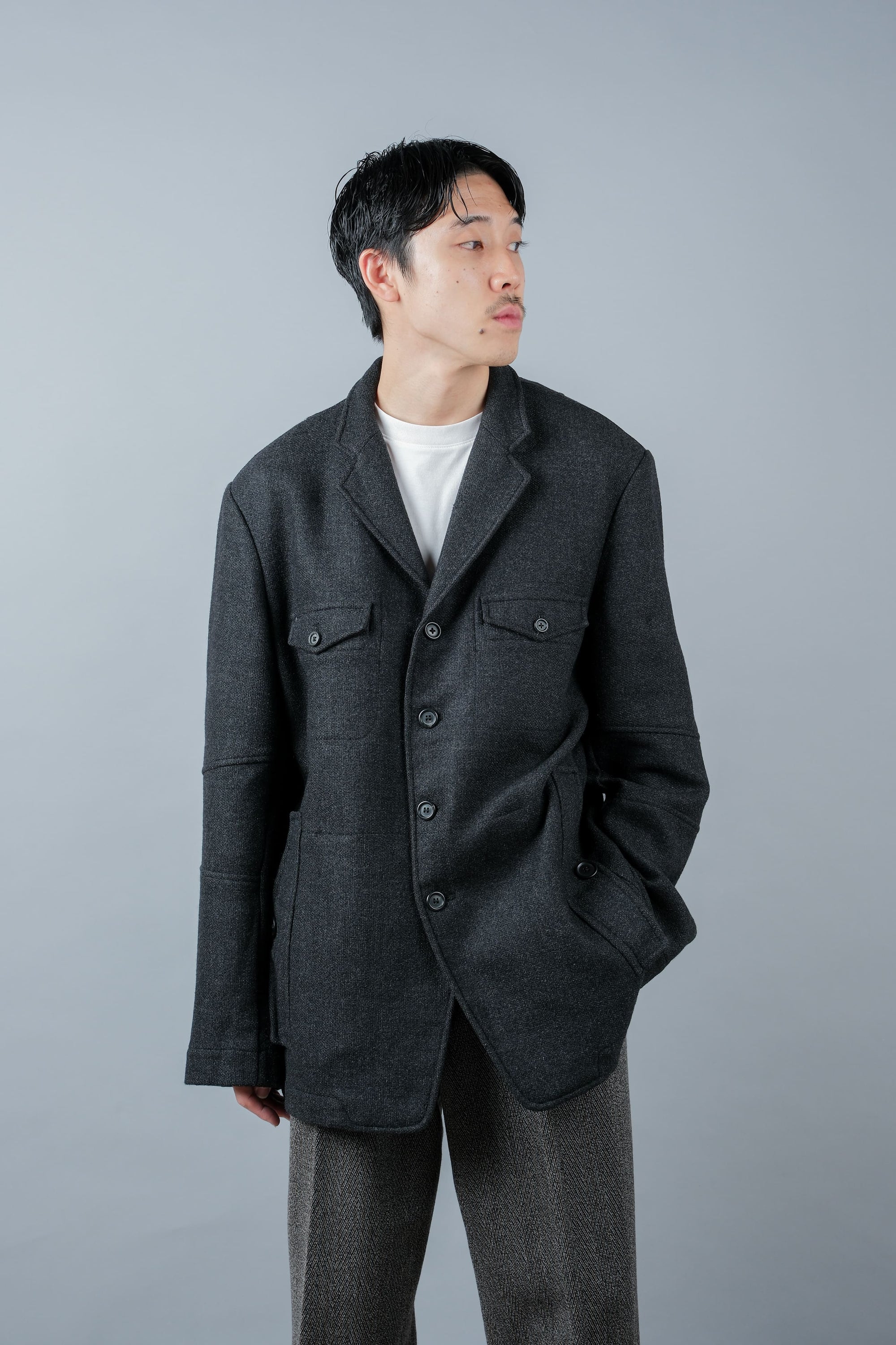 ［~00’s］Old DRIES VAN NOTEN 4 Pockets Wool Lapel Jacket