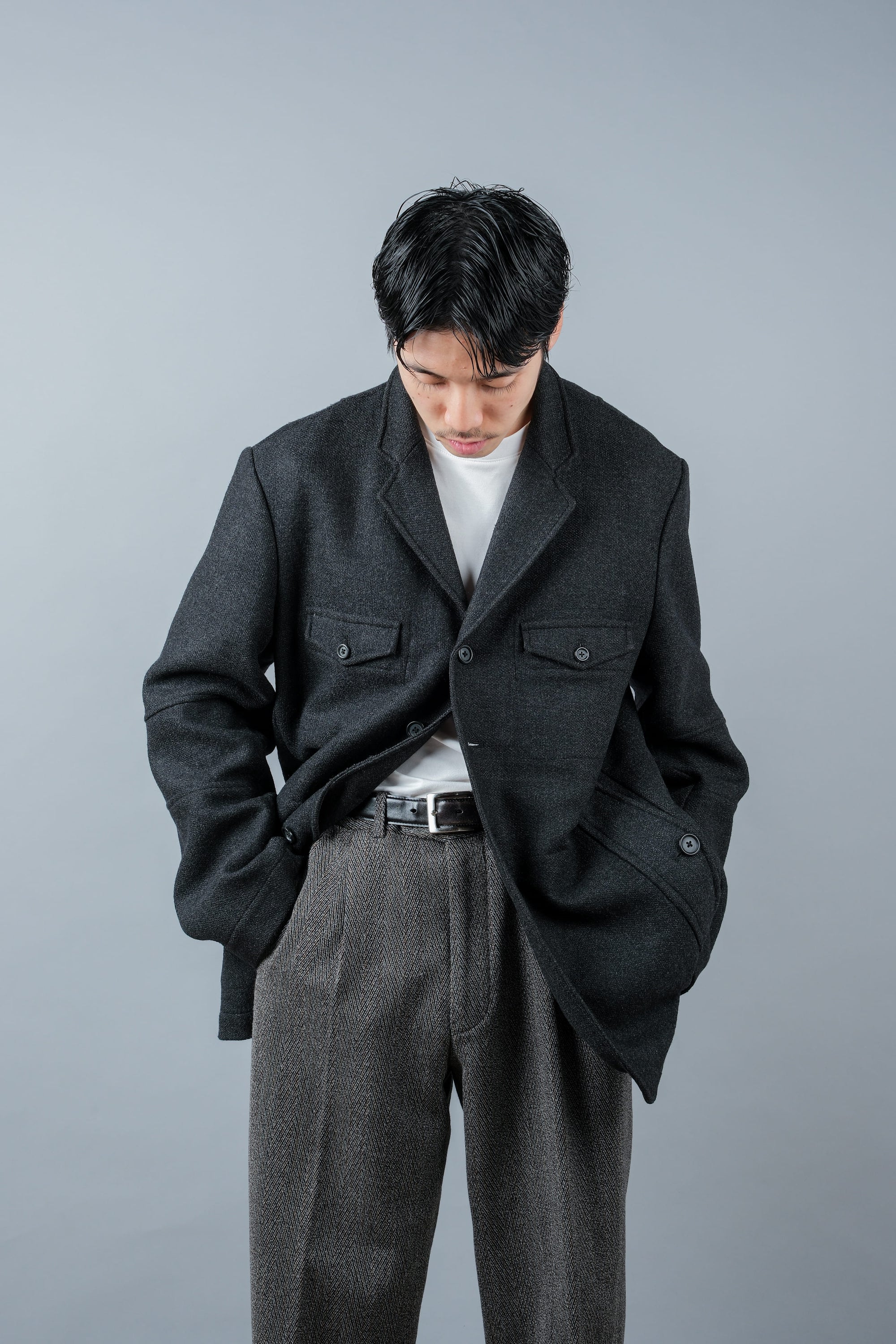［~00’s］Old DRIES VAN NOTEN 4 Pockets Wool Lapel Jacket