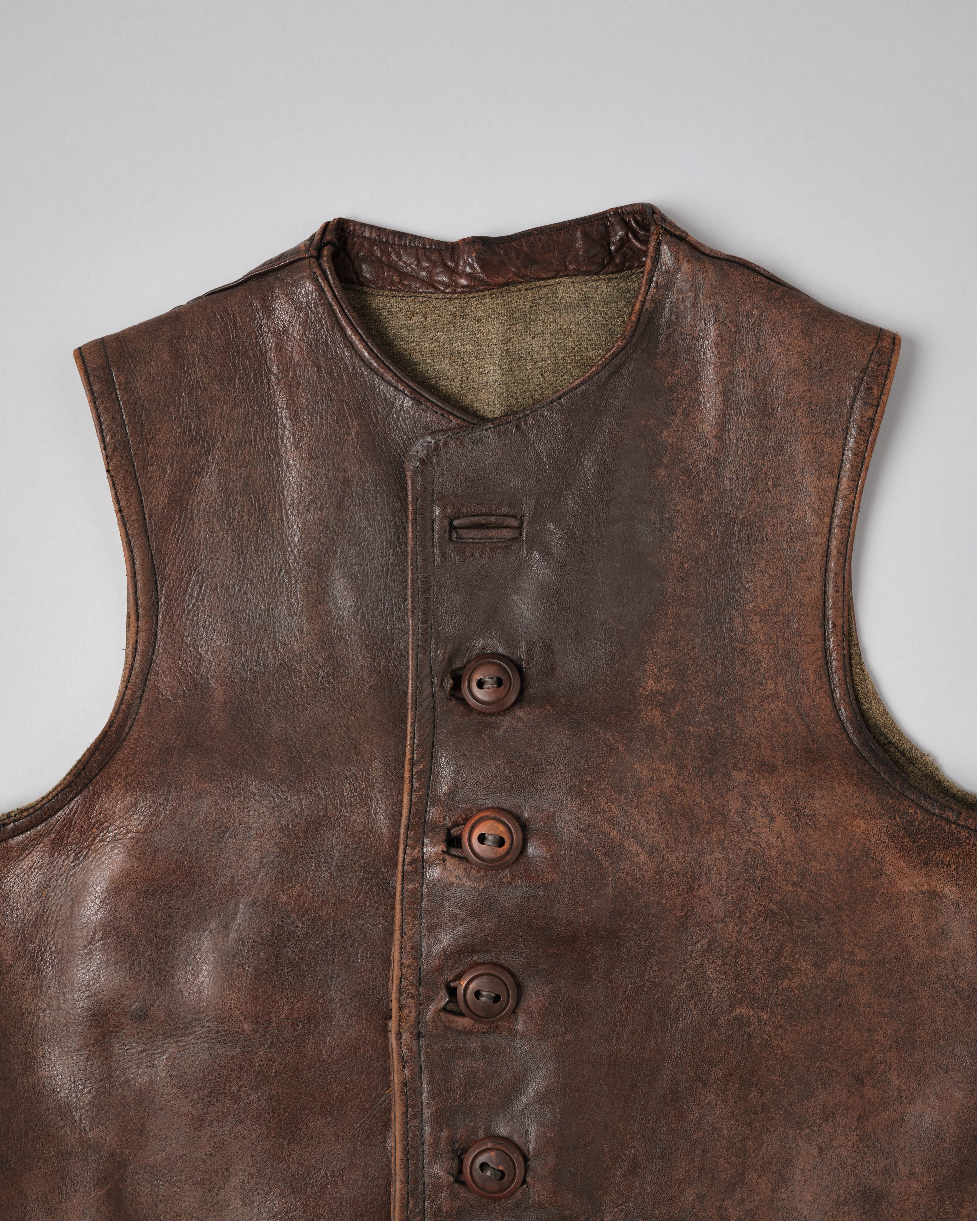 [~ 40's] Gilet en cuir cavalier de l'armée française
