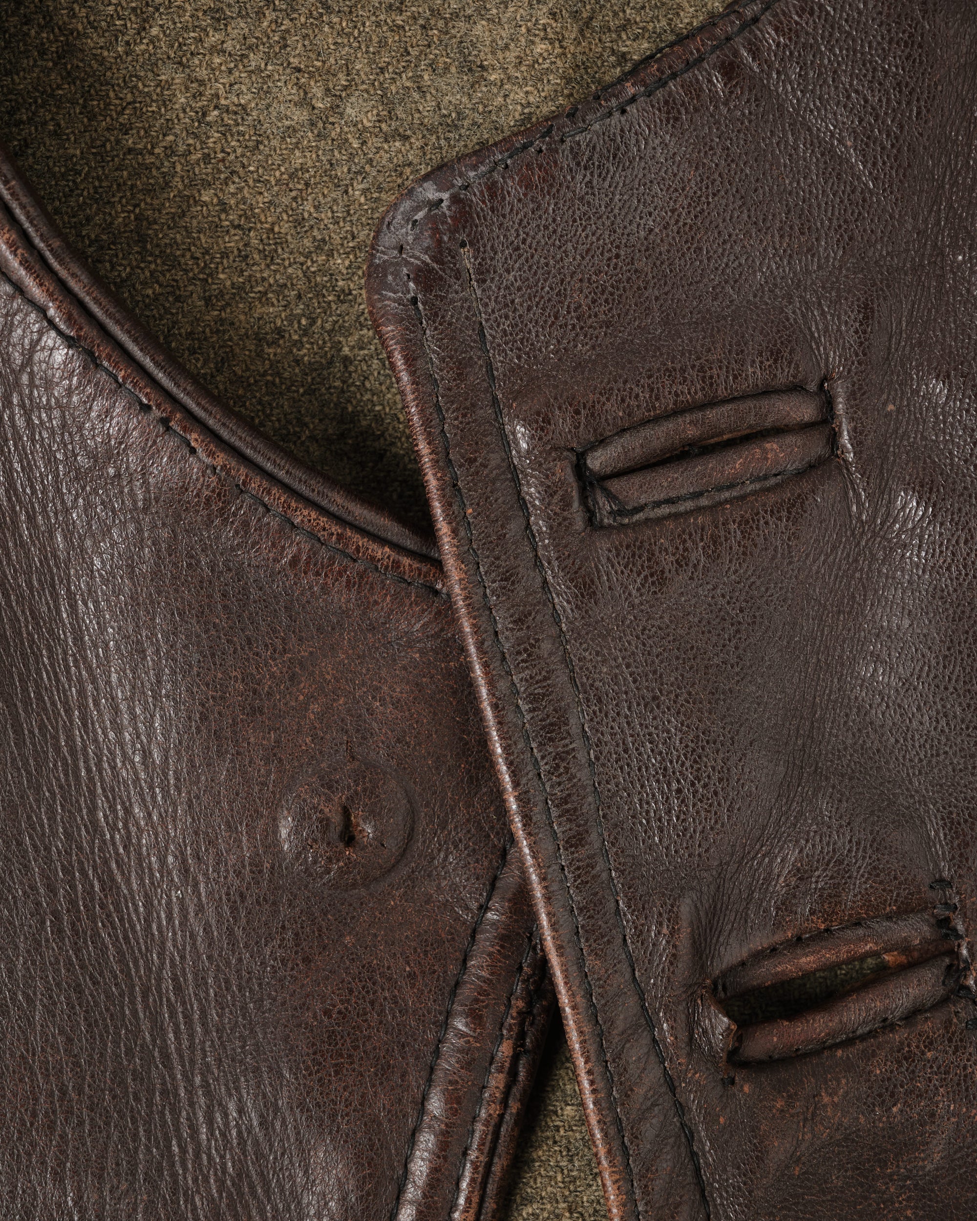 ［~40's］French Army Cavalier Leather Vest