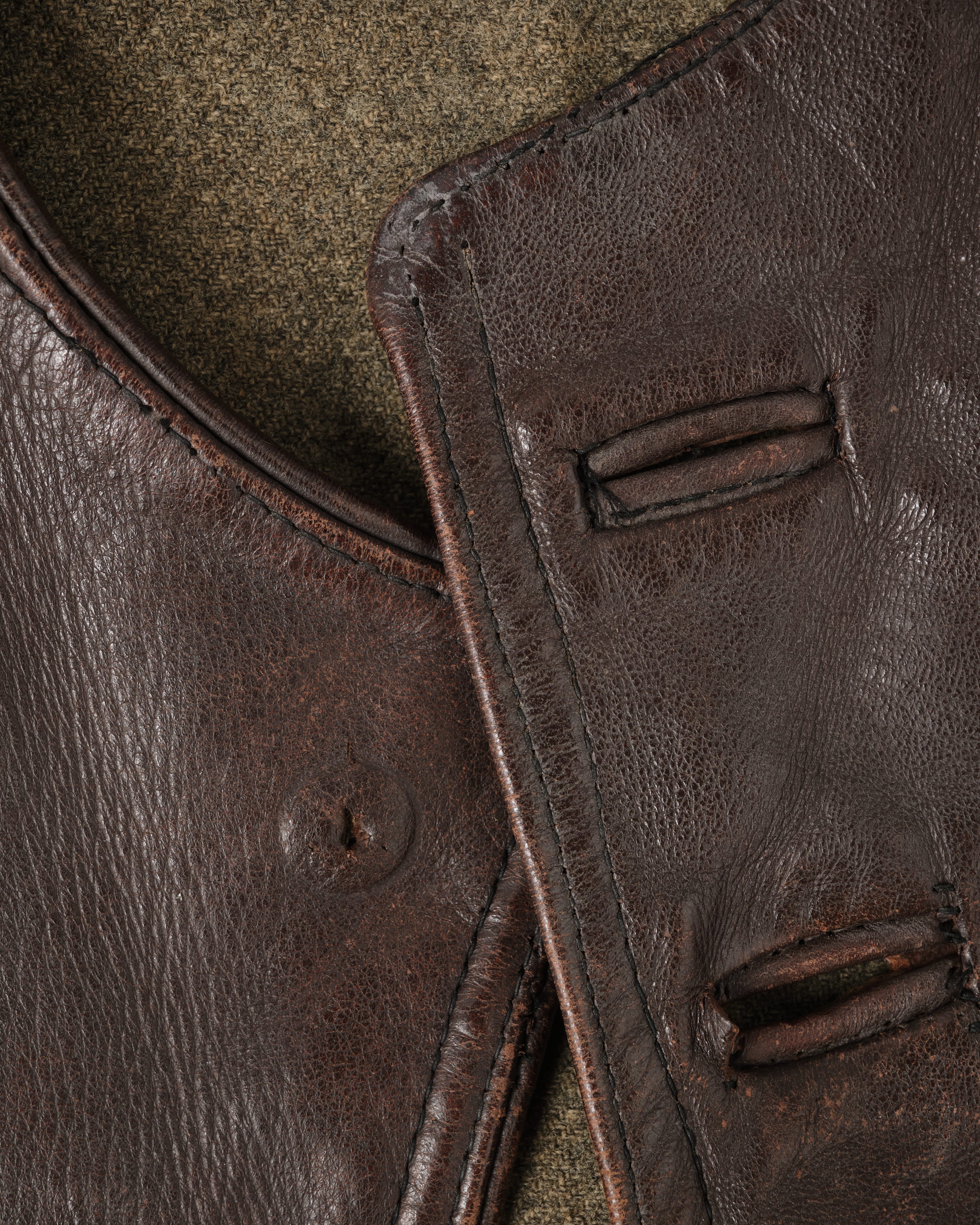 [~ 40's] Gilet en cuir cavalier de l'armée française