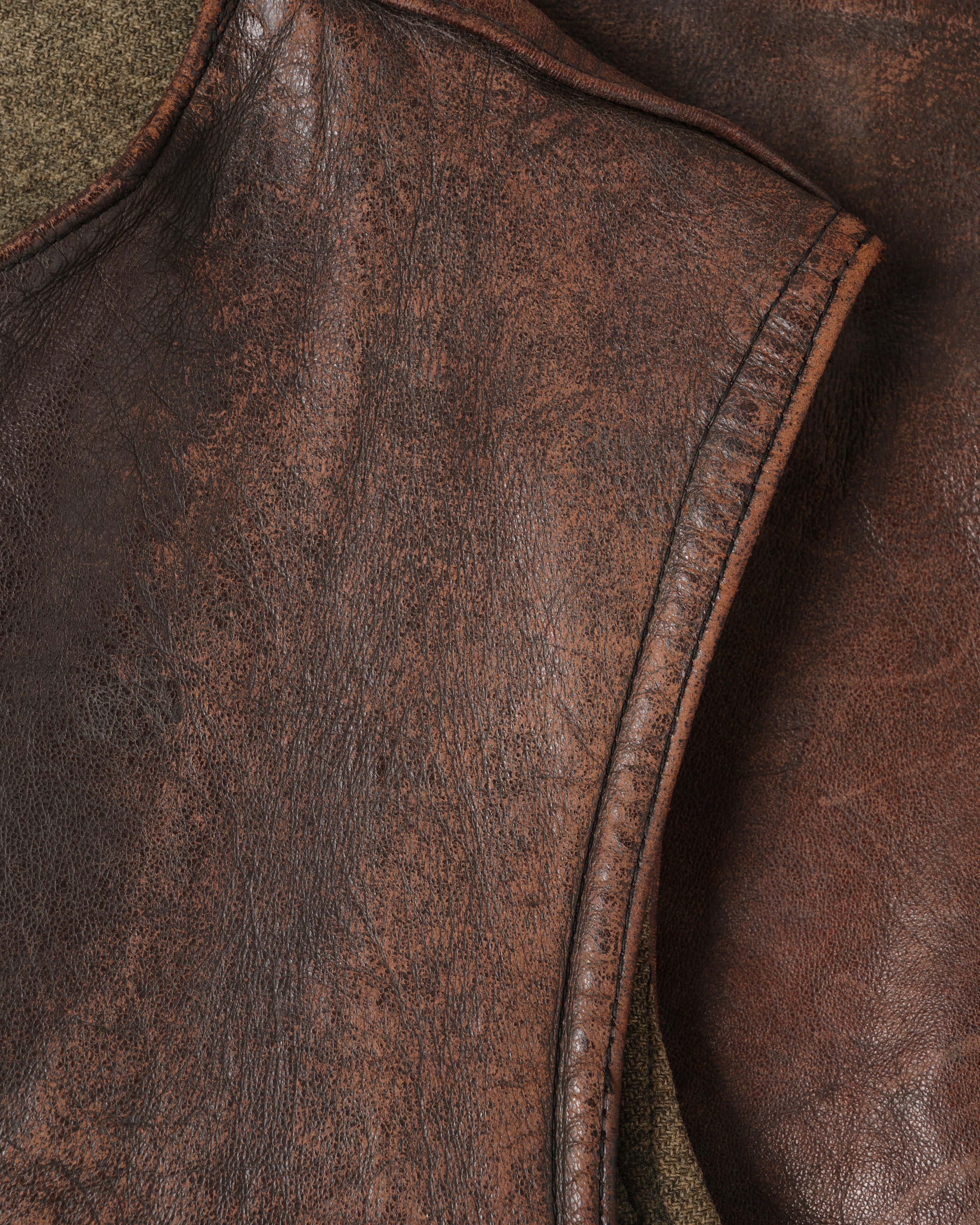 [~ 40's] Gilet en cuir cavalier de l'armée française