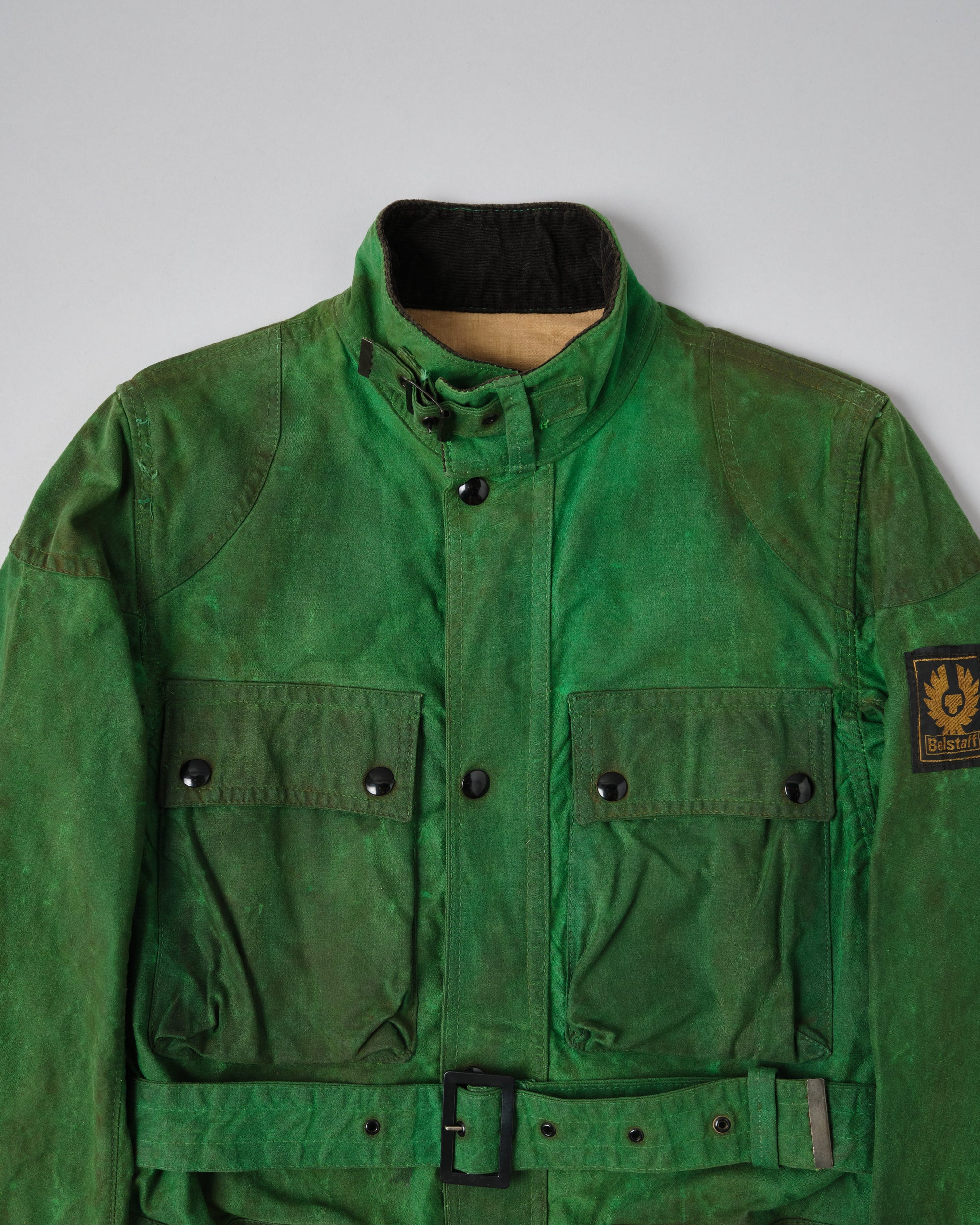 ［~80's］Vintage Belstaff Bright Green Waxed Cotton Jacket "TRIALMASTER PROFESSIONAL JACKET"