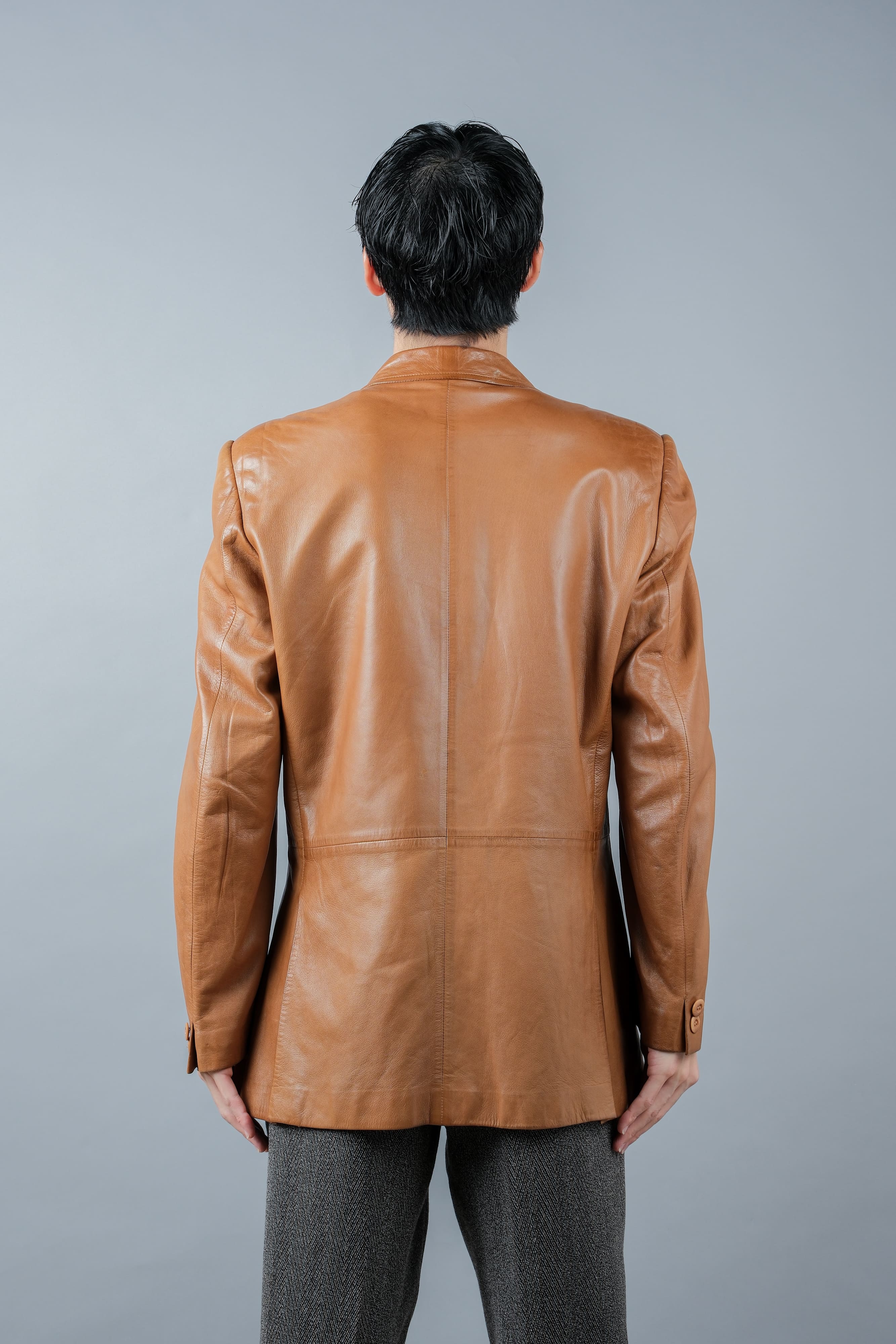 [~ 70's] Old Gucci Lambskin Leather 2b Tailored Jacket size.48