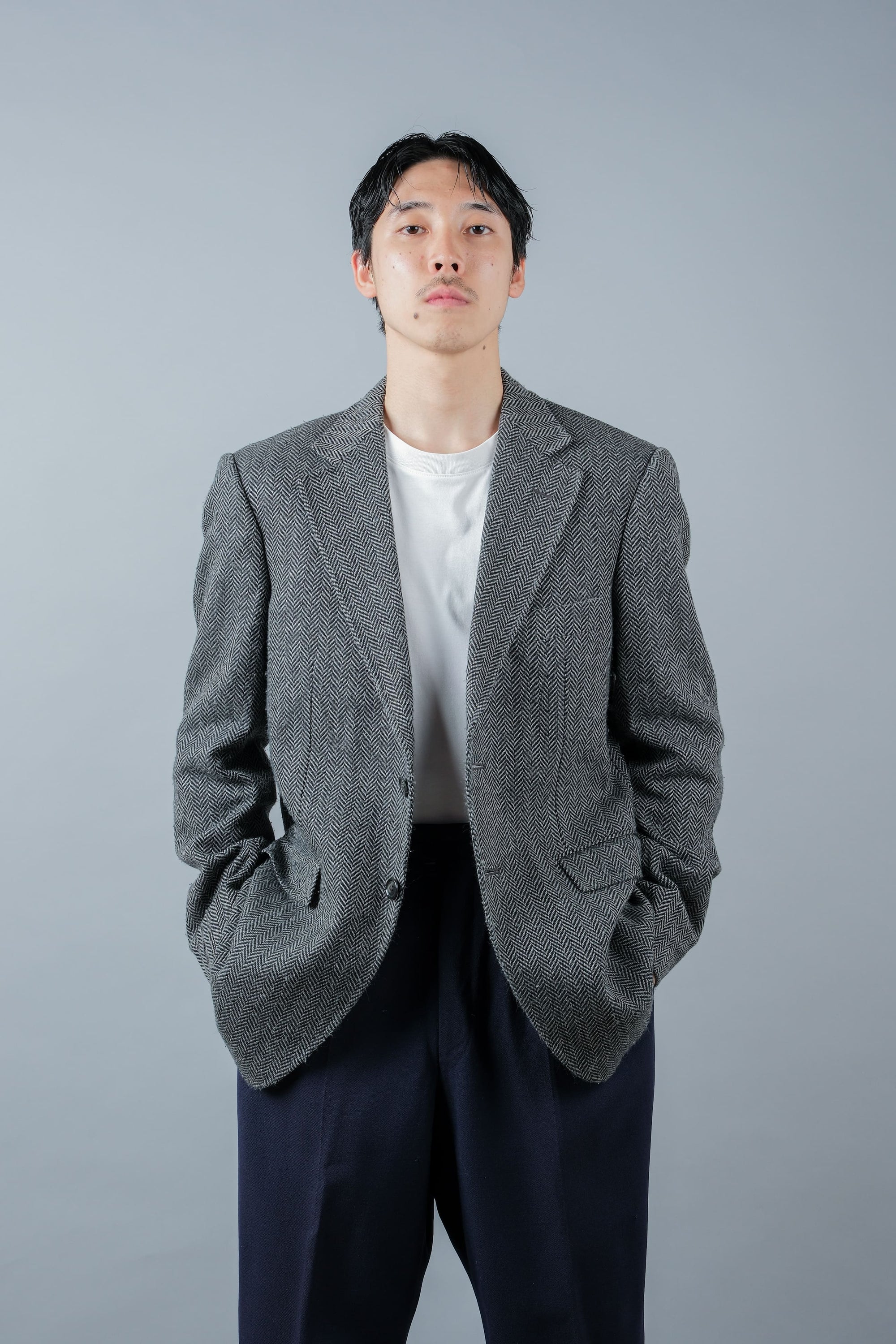 ［~00's］Old ARNYS PARIS HBT Wool 2B Tailored Jacket