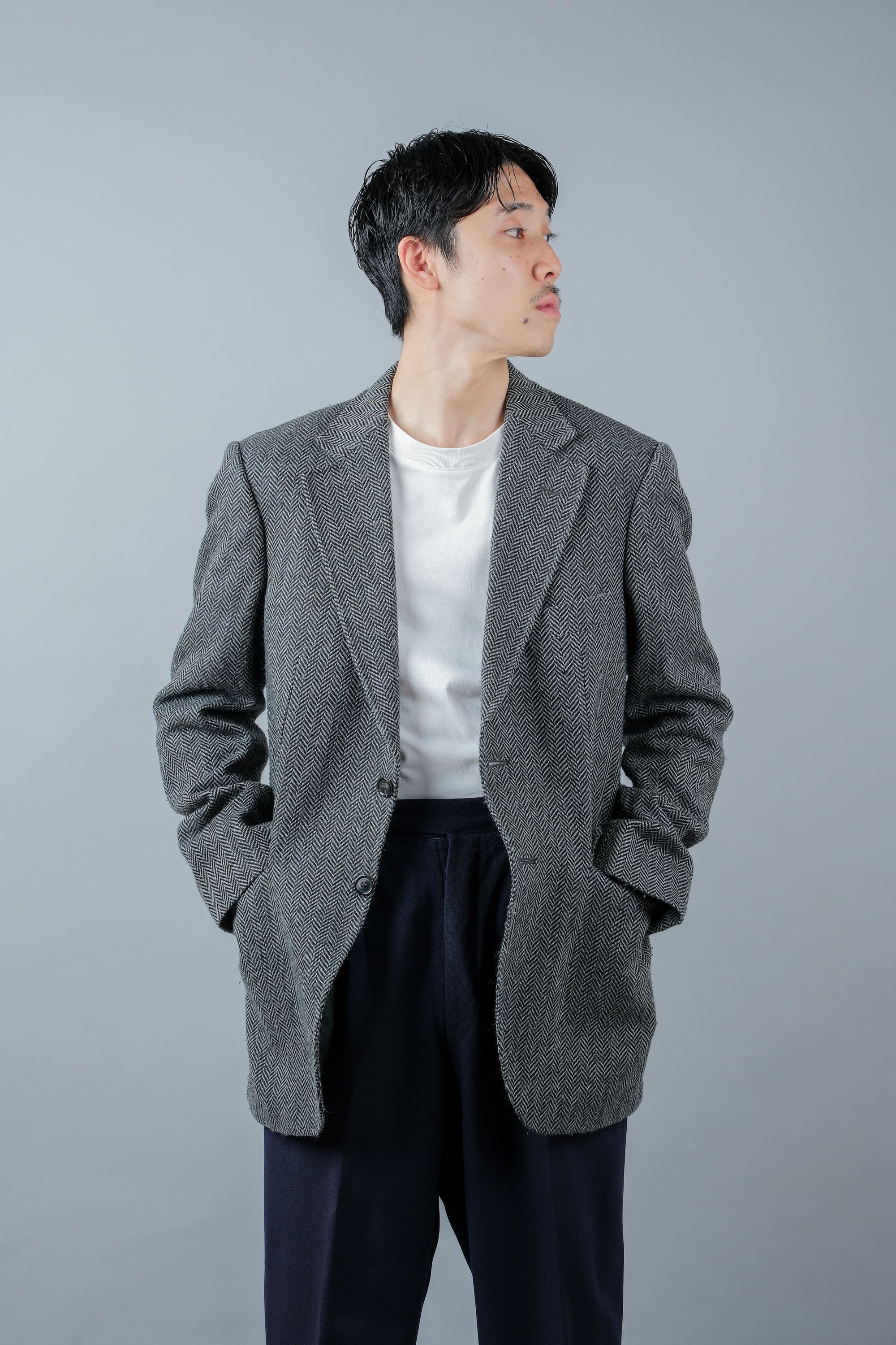 ［~00's］Old ARNYS PARIS HBT Wool 2B Tailored Jacket