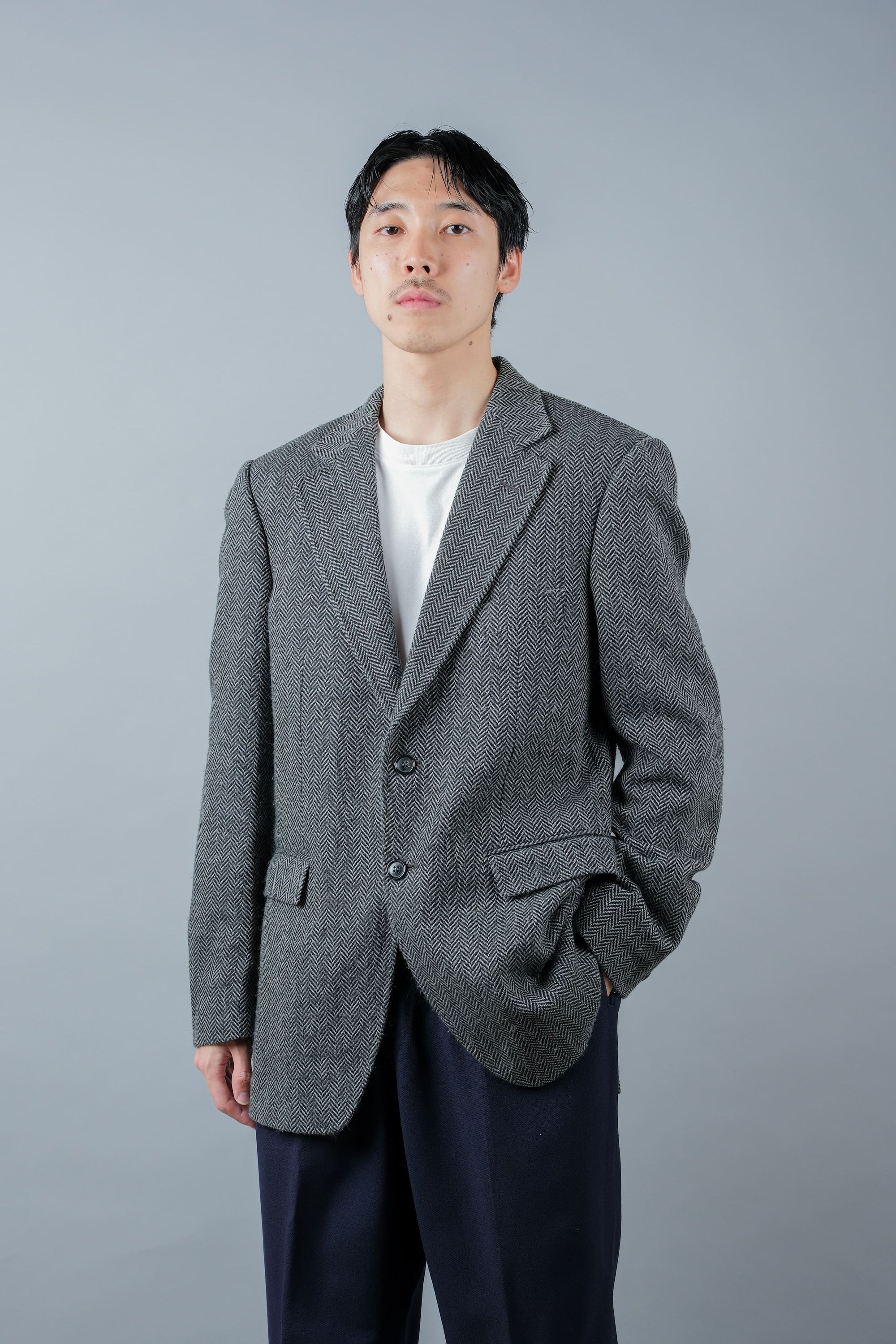 ［~00's］Old ARNYS PARIS HBT Wool 2B Tailored Jacket