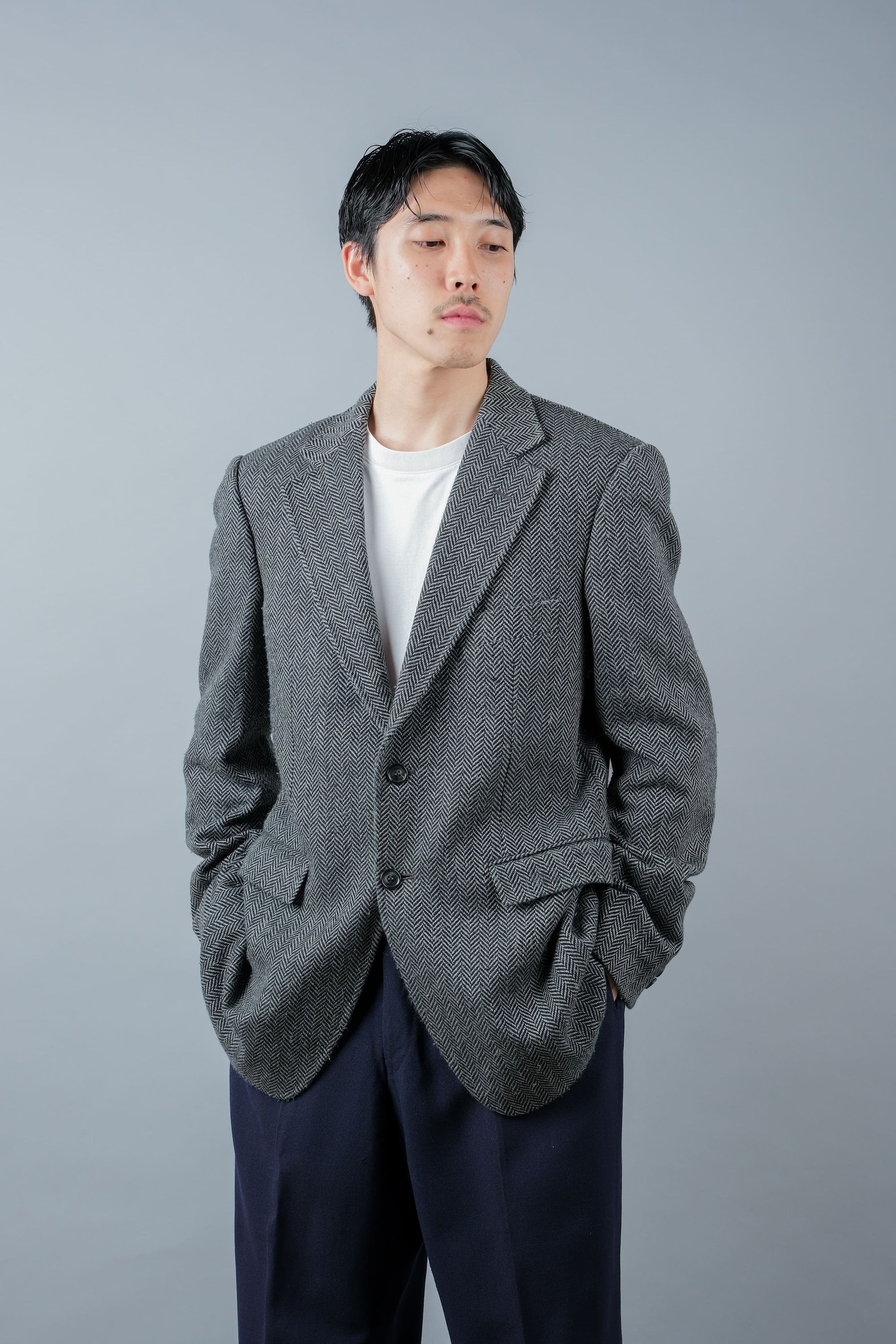 ［~00's］Old ARNYS PARIS HBT Wool 2B Tailored Jacket