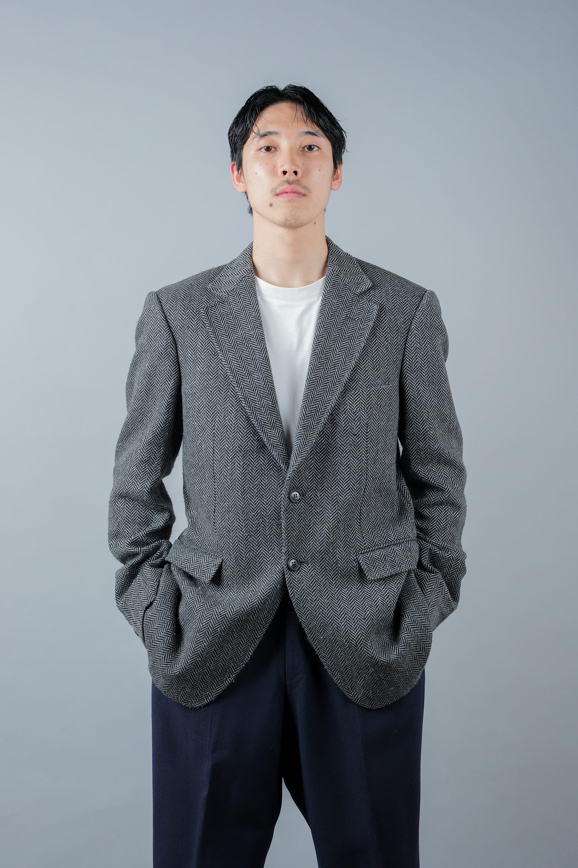 ［~00's］Old ARNYS PARIS HBT Wool 2B Tailored Jacket