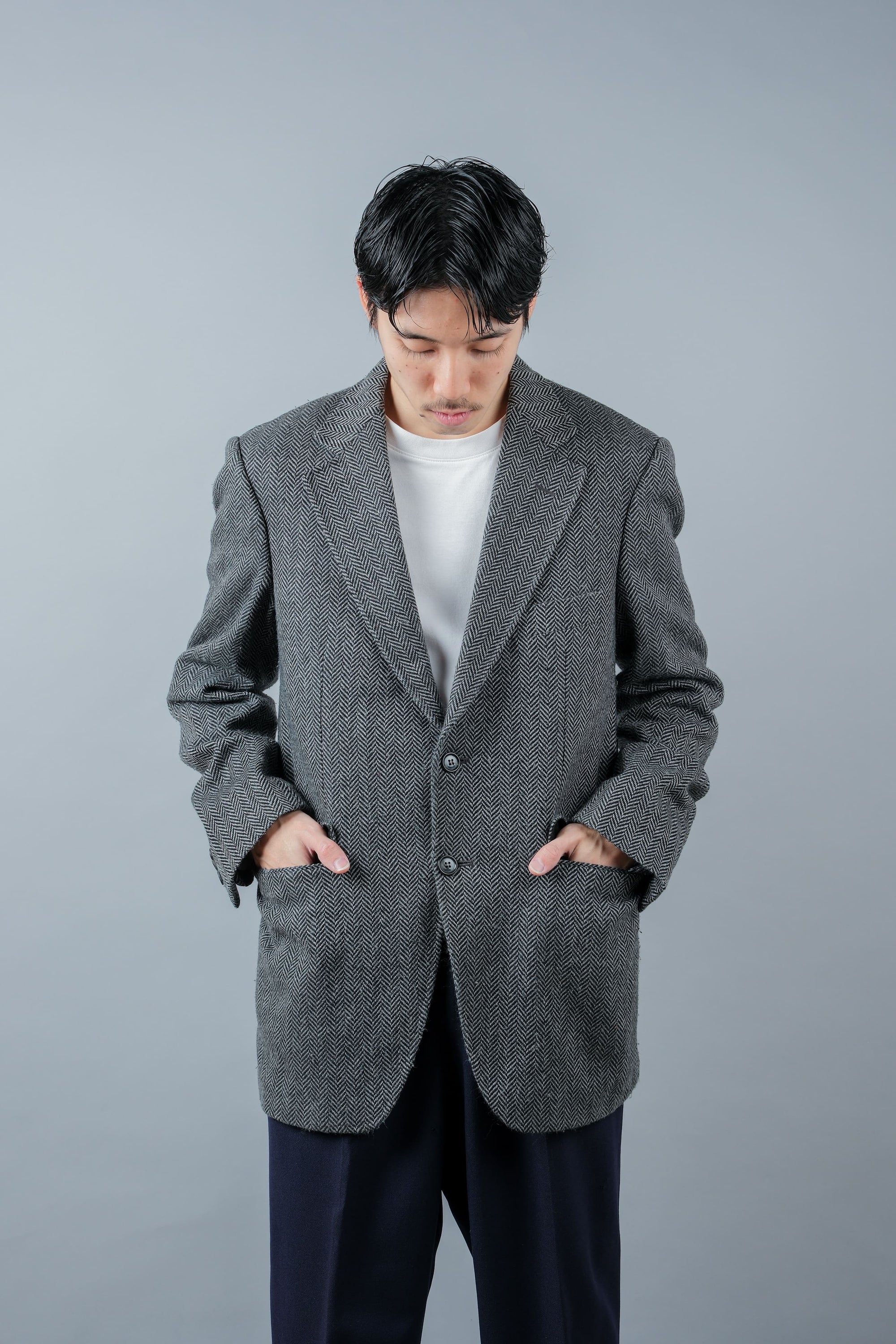 ［~00's］Old ARNYS PARIS HBT Wool 2B Tailored Jacket
