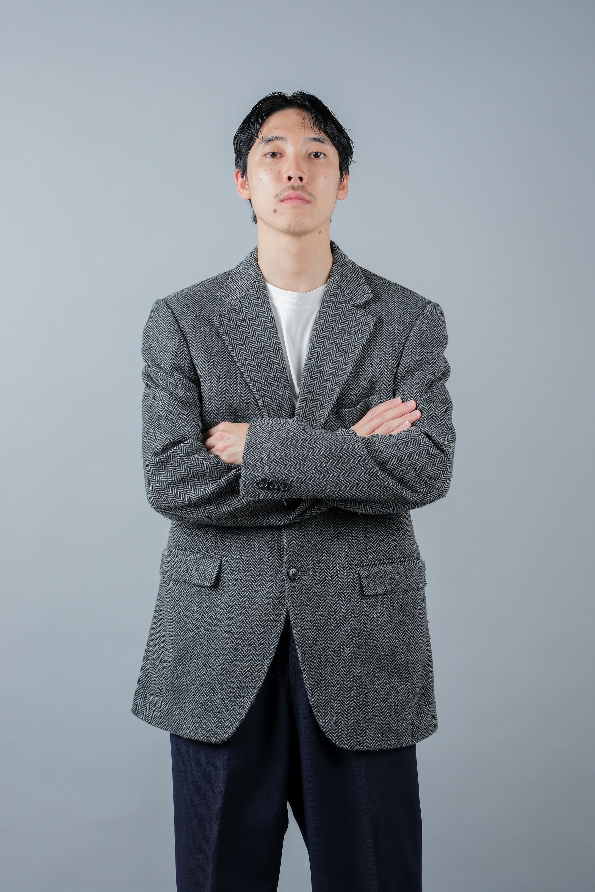 ［~00's］Old ARNYS PARIS HBT Wool 2B Tailored Jacket