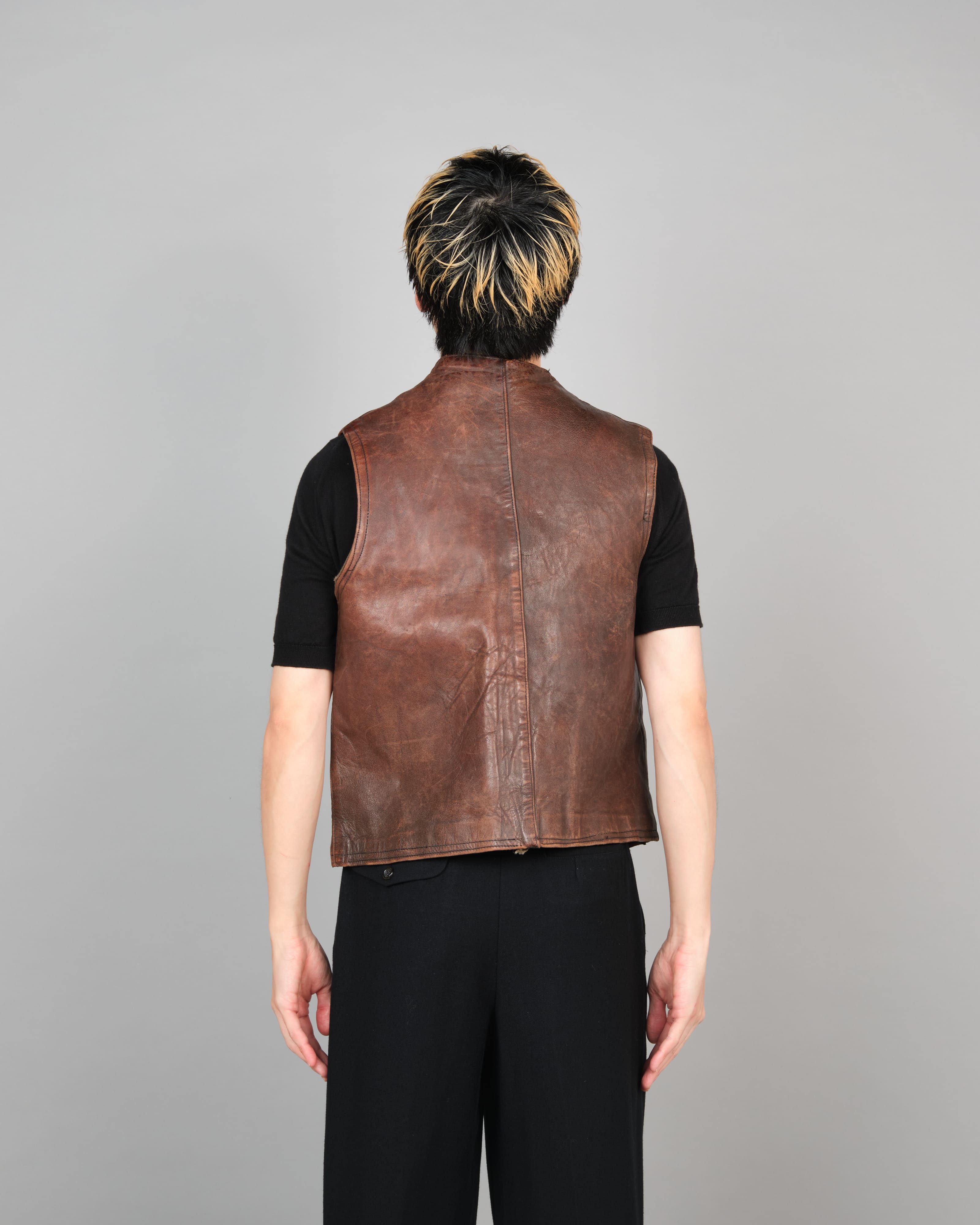 [~ 40's] Gilet en cuir cavalier de l'armée française