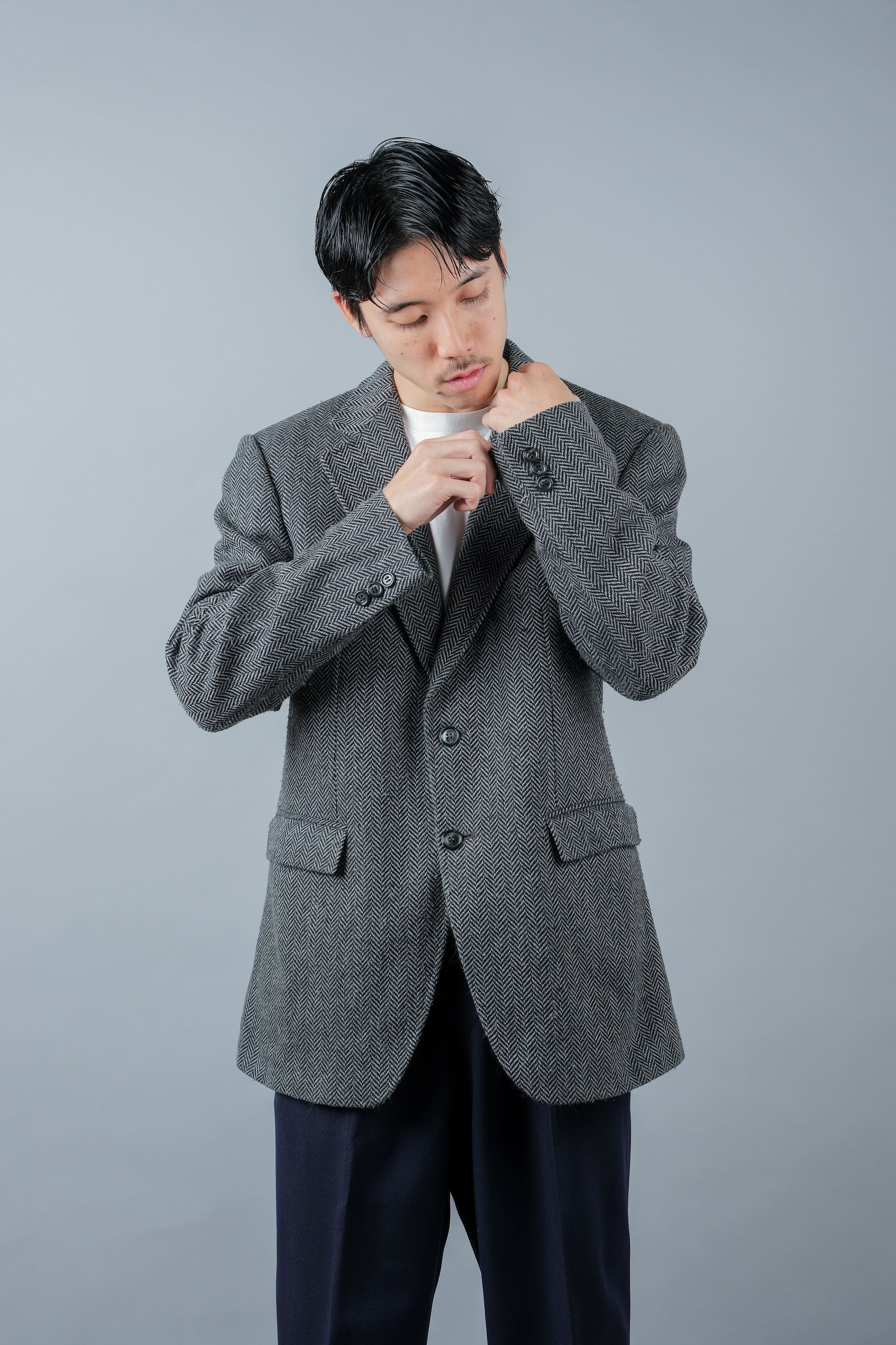 ［~00's］Old ARNYS PARIS HBT Wool 2B Tailored Jacket
