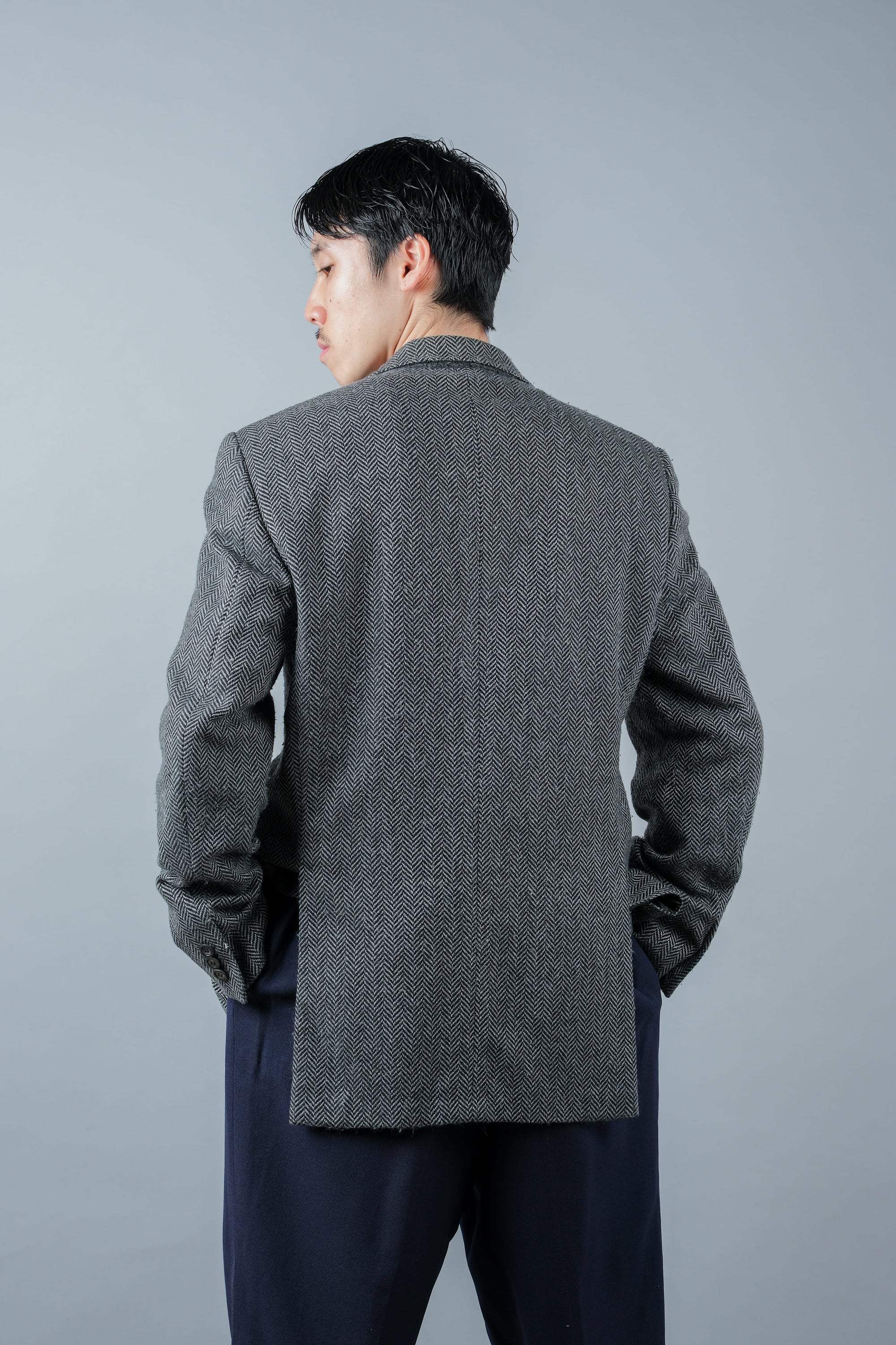 ［~00's］Old ARNYS PARIS HBT Wool 2B Tailored Jacket