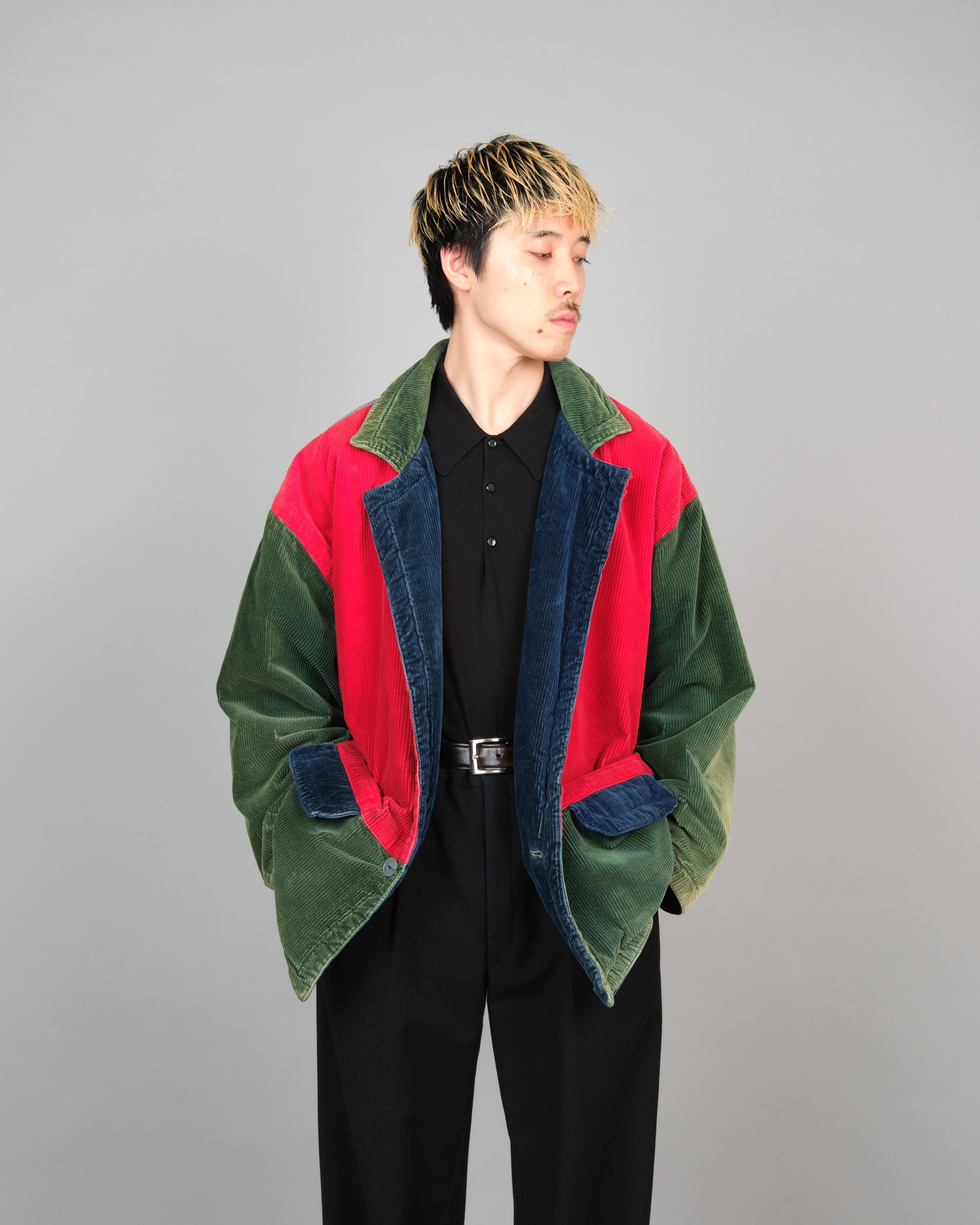［~90’s］Old NAF NAF Crazy Pattern Corduroy Jacket