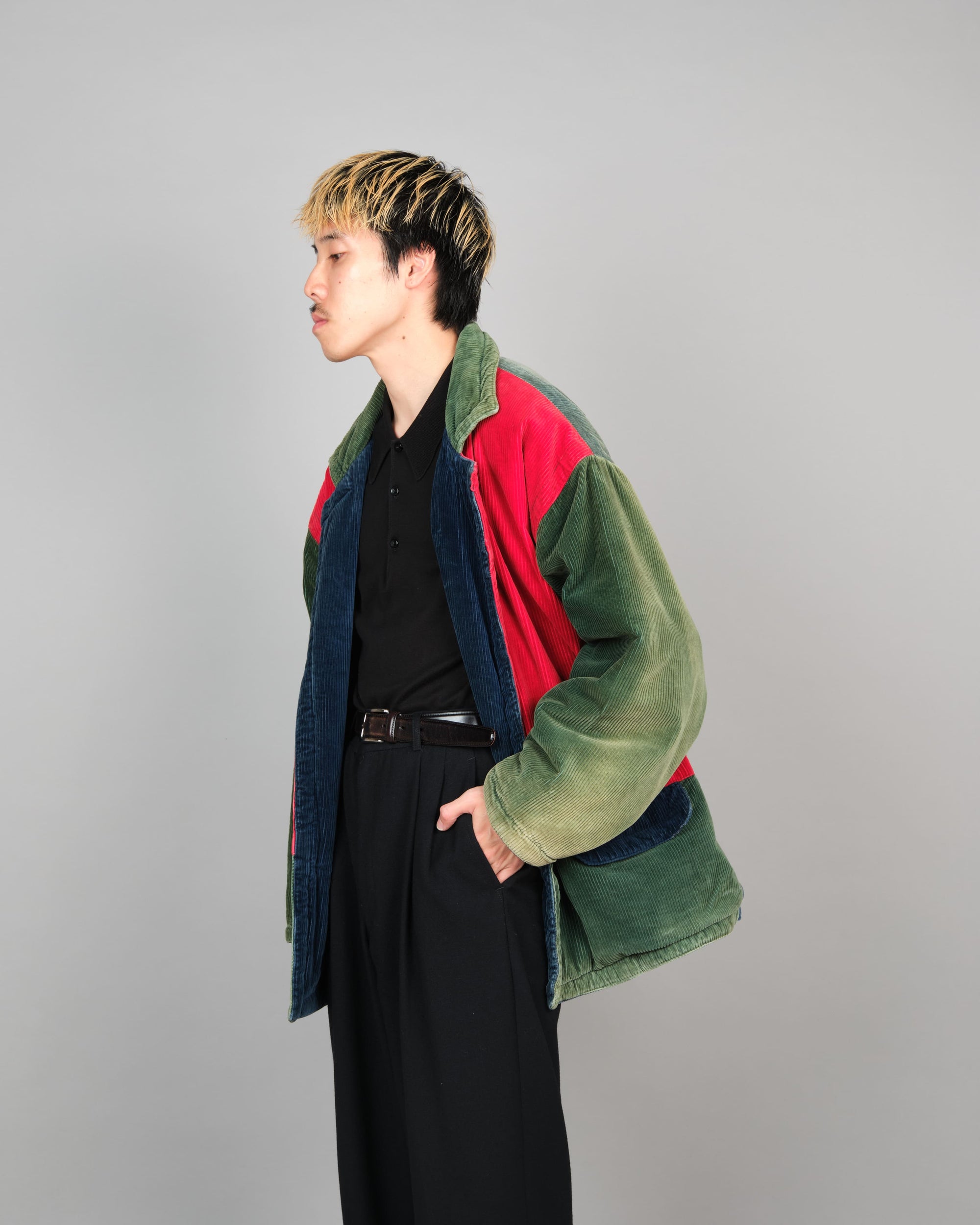 ［~90’s］Old NAF NAF Crazy Pattern Corduroy Jacket