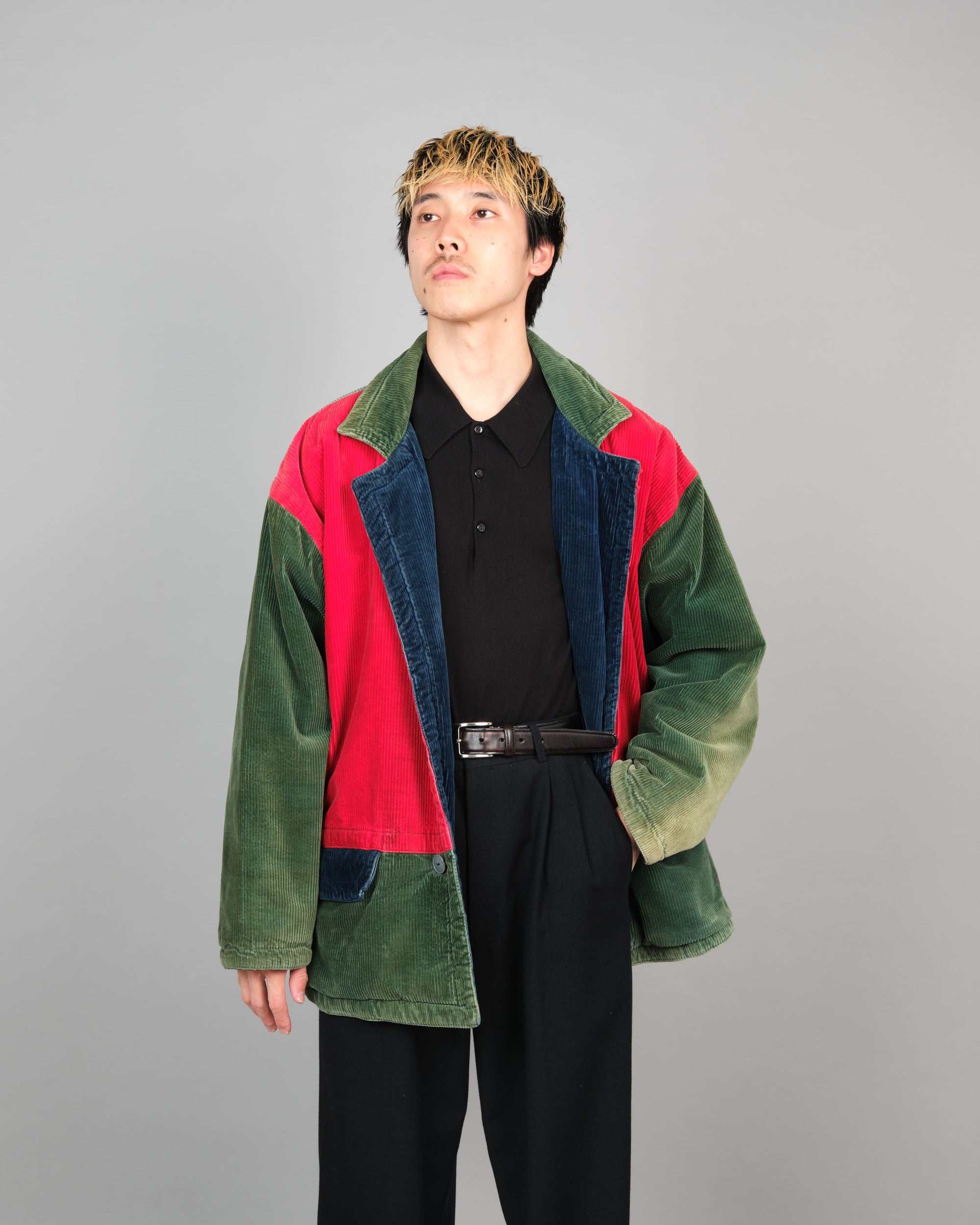 ［~90’s］Old NAF NAF Crazy Pattern Corduroy Jacket
