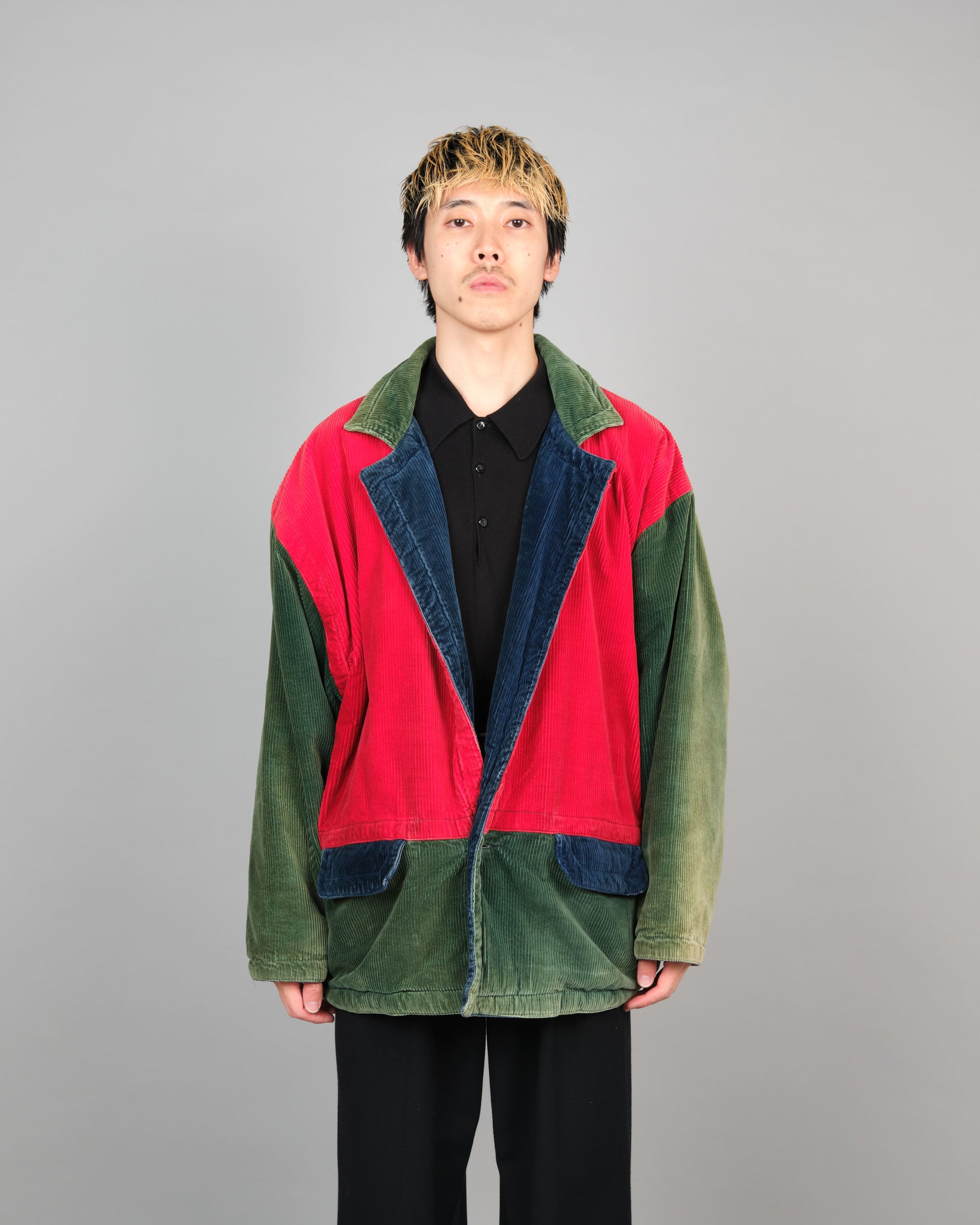［~90’s］Old NAF NAF Crazy Pattern Corduroy Jacket