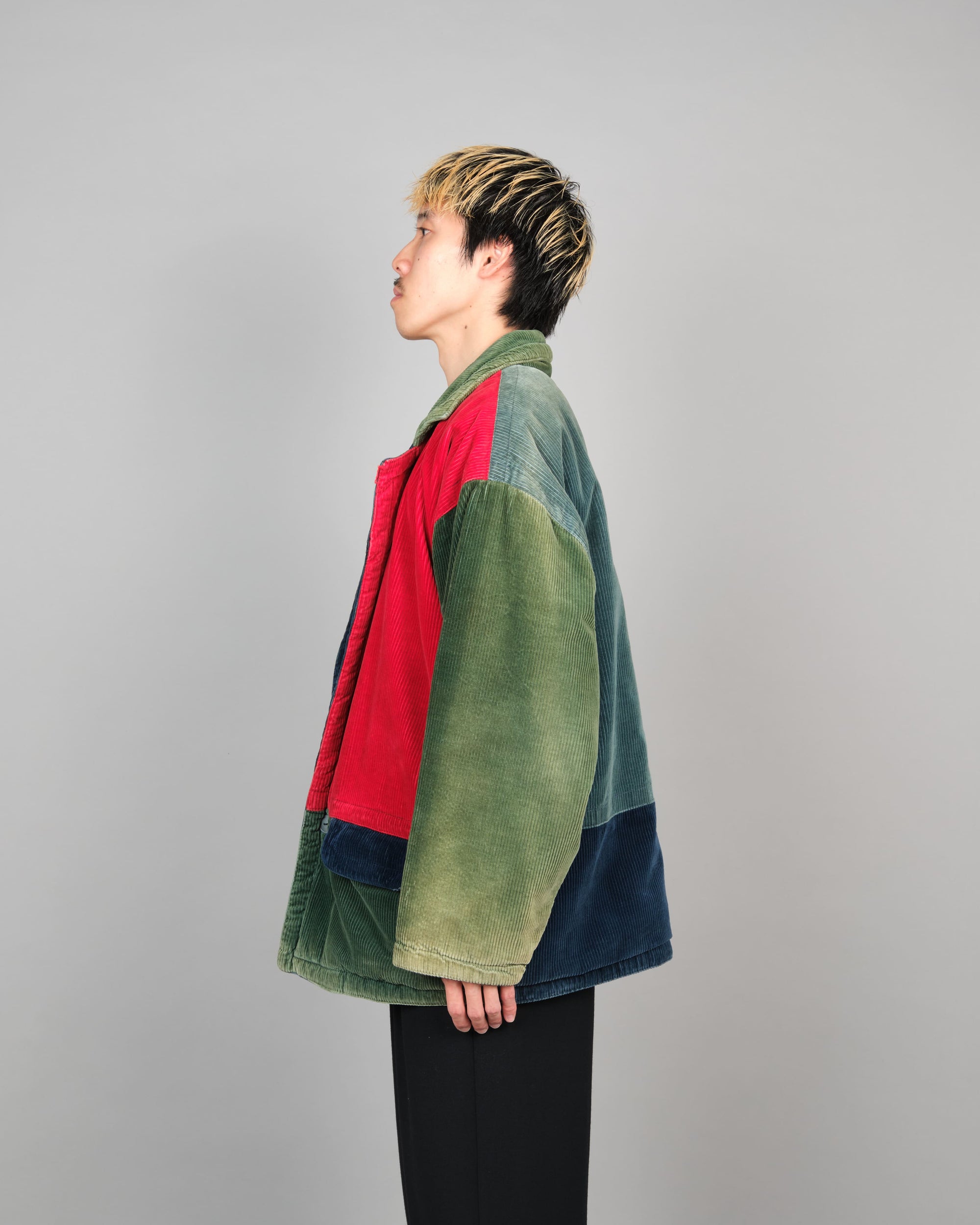 ［~90’s］Old NAF NAF Crazy Pattern Corduroy Jacket