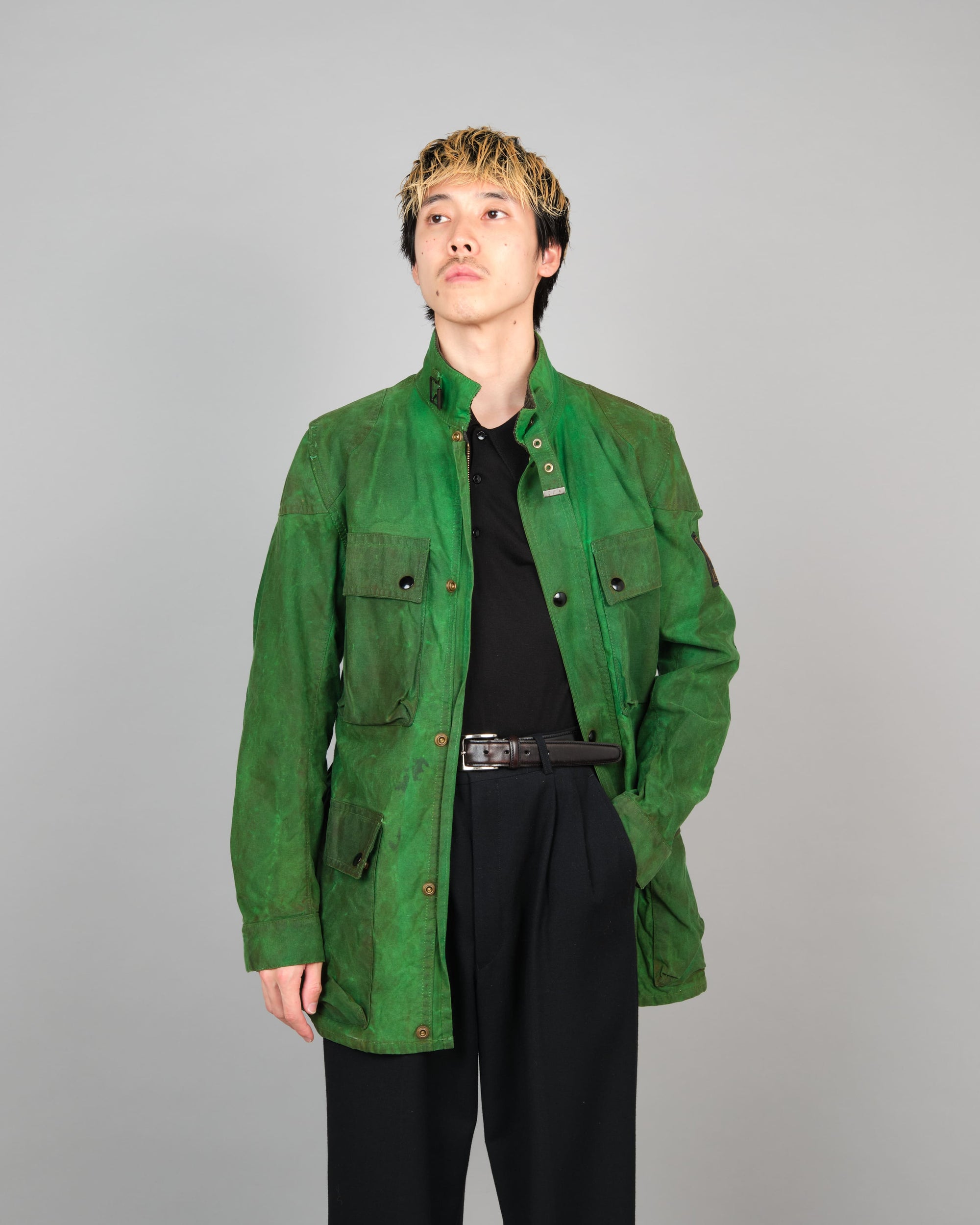 ［~80's］Vintage Belstaff Bright Green Waxed Cotton Jacket "TRIALMASTER PROFESSIONAL JACKET"