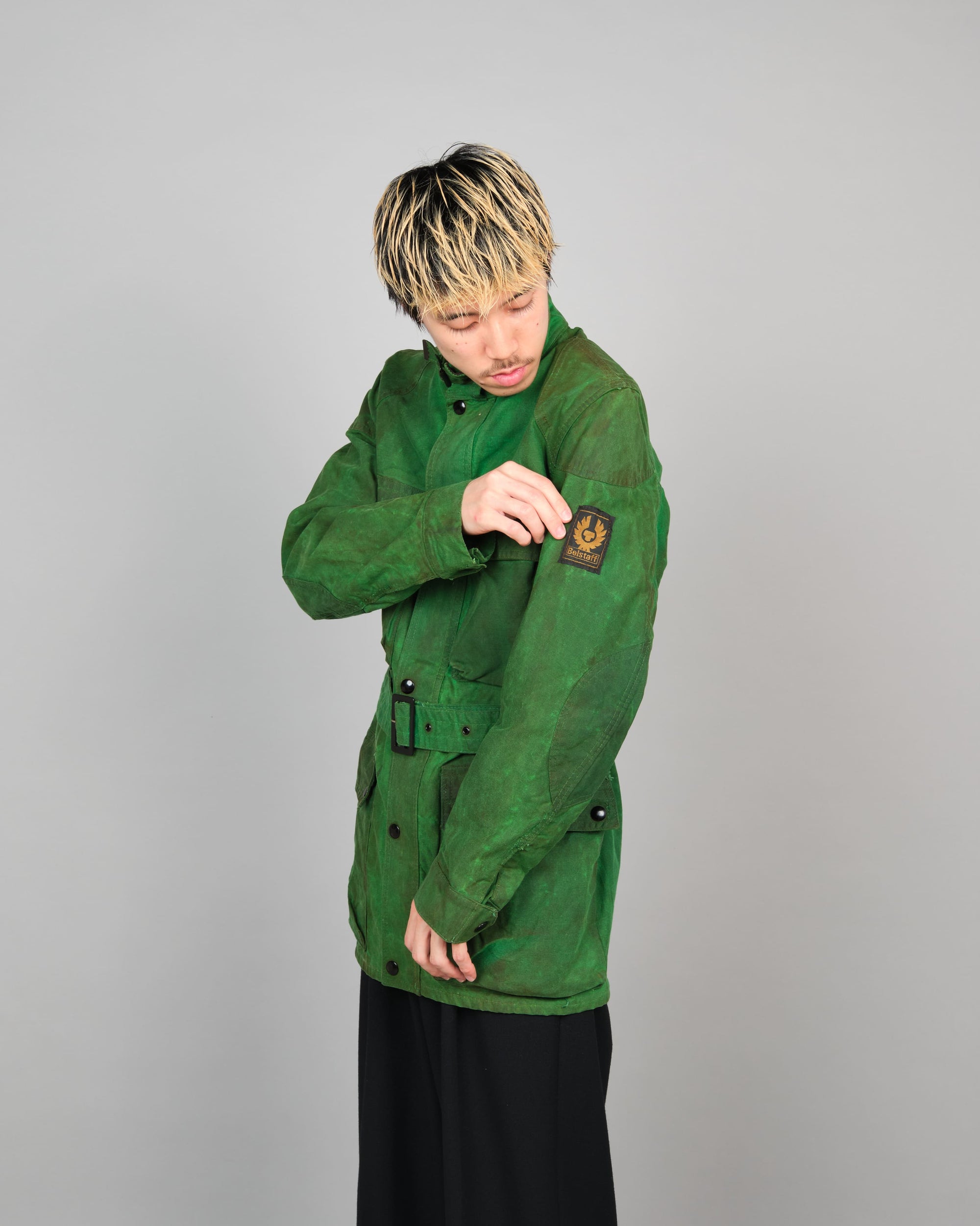 ［~80's］Vintage Belstaff Bright Green Waxed Cotton Jacket "TRIALMASTER PROFESSIONAL JACKET"
