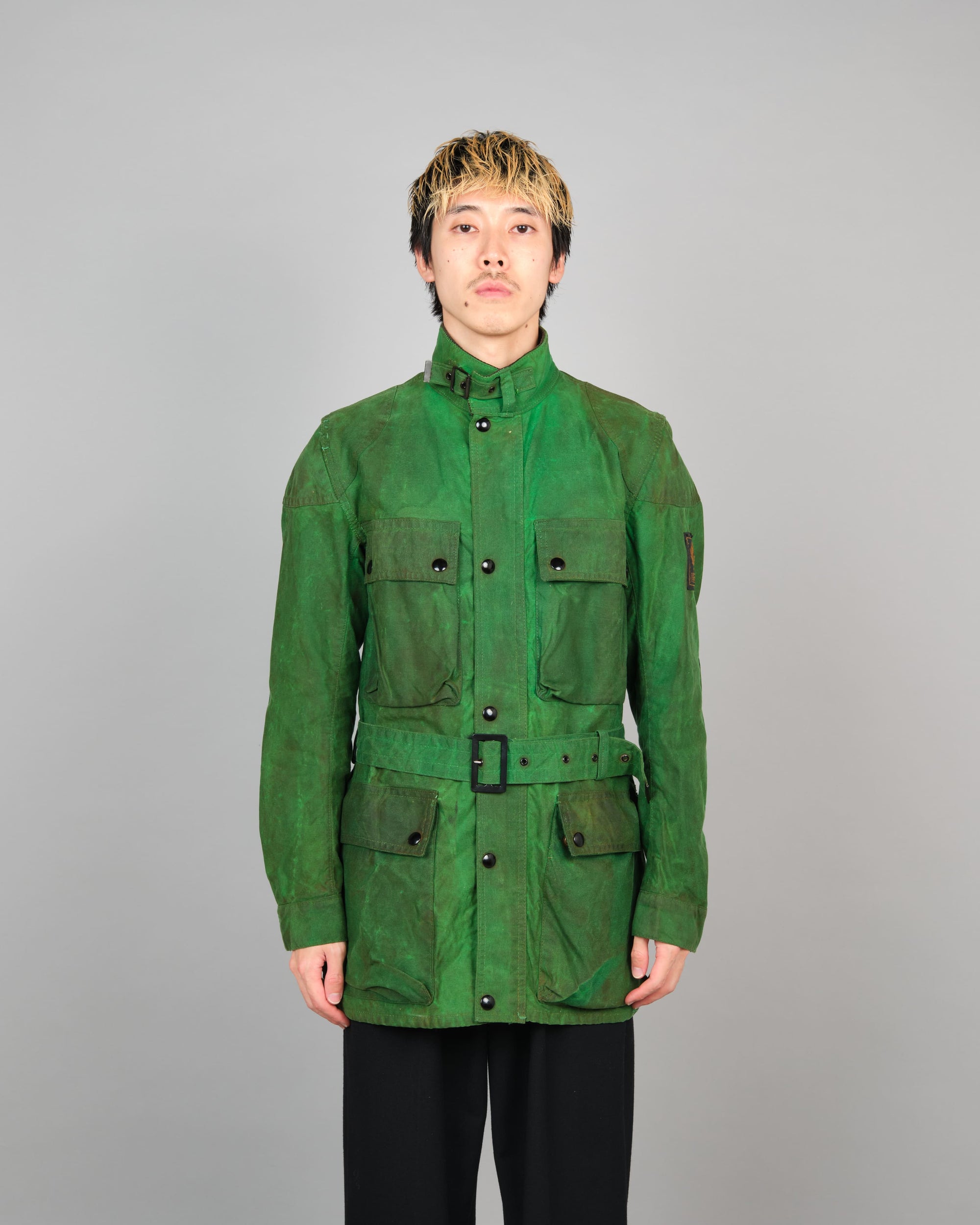 ［~80's］Vintage Belstaff Bright Green Waxed Cotton Jacket "TRIALMASTER PROFESSIONAL JACKET"