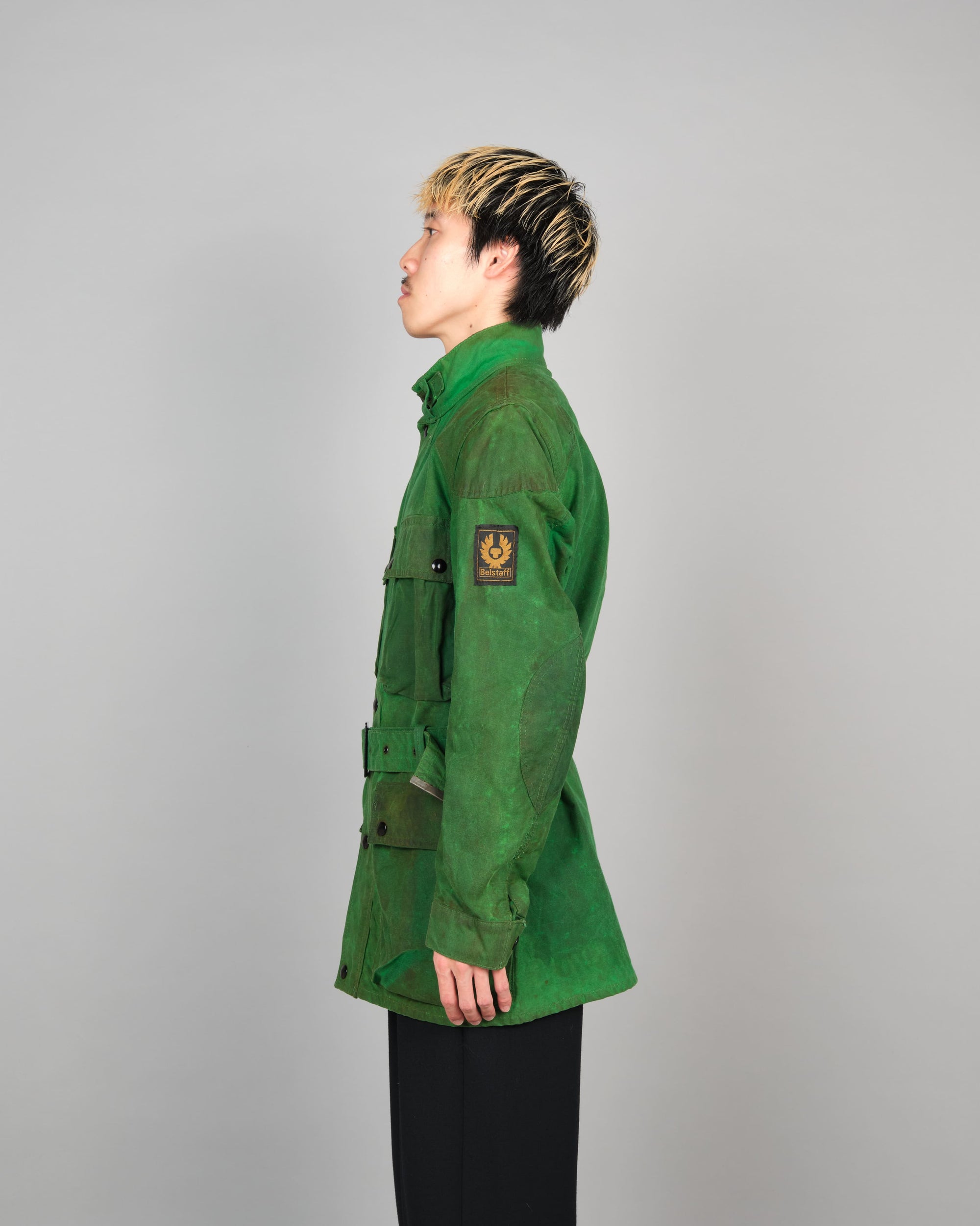 ［~80's］Vintage Belstaff Bright Green Waxed Cotton Jacket "TRIALMASTER PROFESSIONAL JACKET"