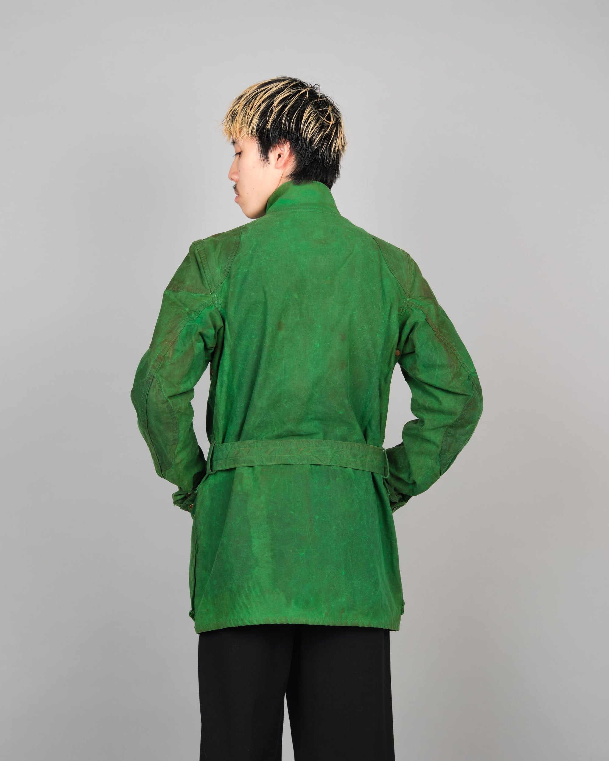 ［~80's］Vintage Belstaff Bright Green Waxed Cotton Jacket "TRIALMASTER PROFESSIONAL JACKET"