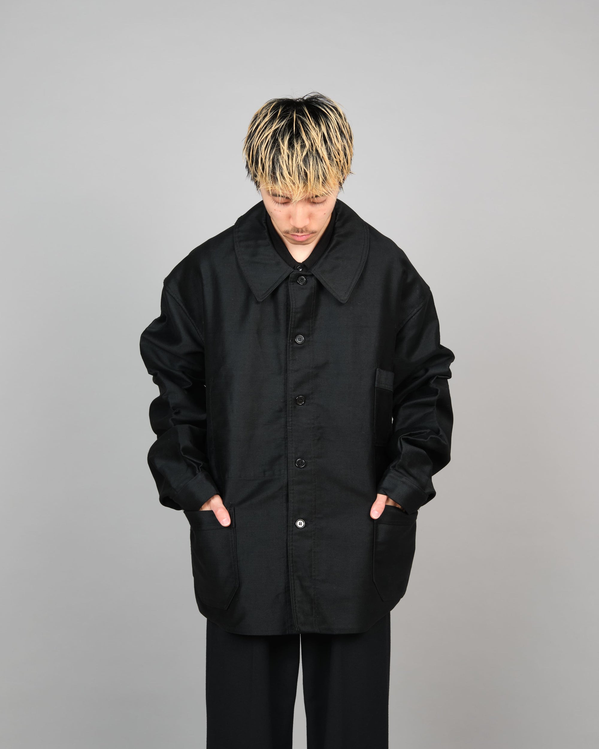 ［~50’s］French Vintage Black Moleskin Work Jacket "Dead Stock"
