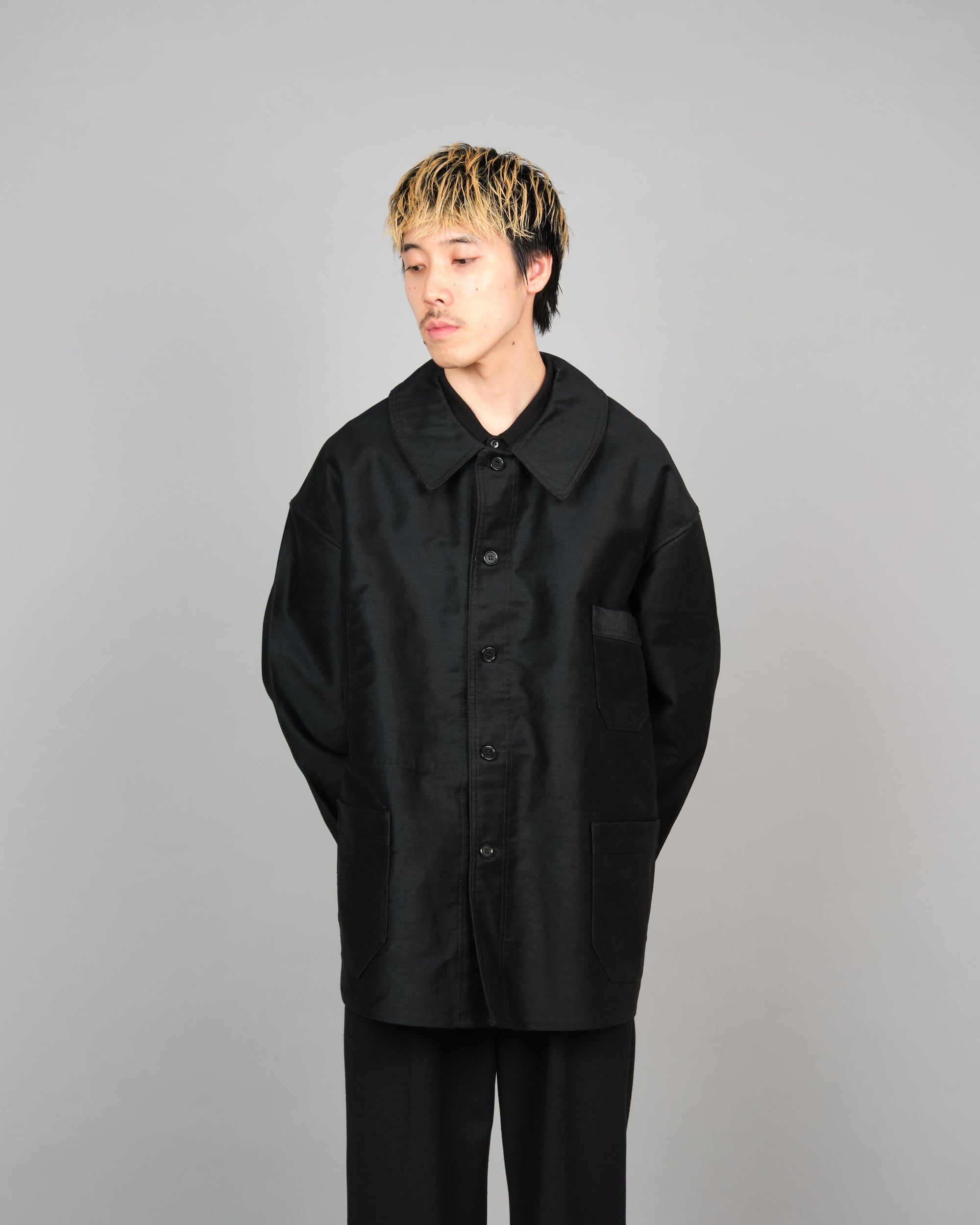 ［~50’s］French Vintage Black Moleskin Work Jacket "Dead Stock"