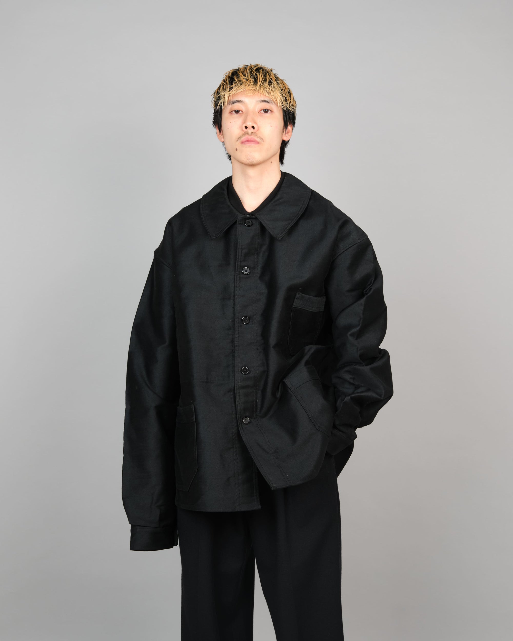 ［~50’s］French Vintage Black Moleskin Work Jacket "Dead Stock"