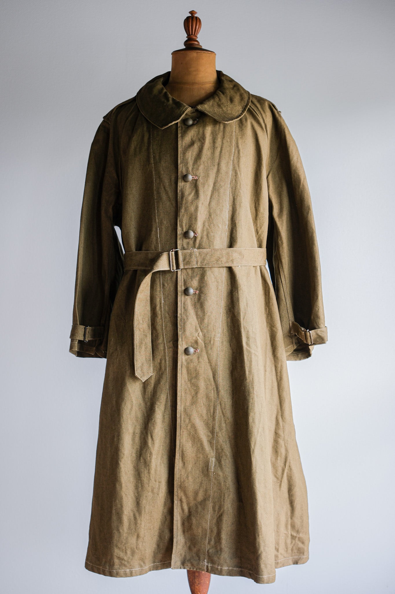 ［~40's］French Army M35 Motorcycle Coat Size.1 "Linen Type" "Dead Stock"