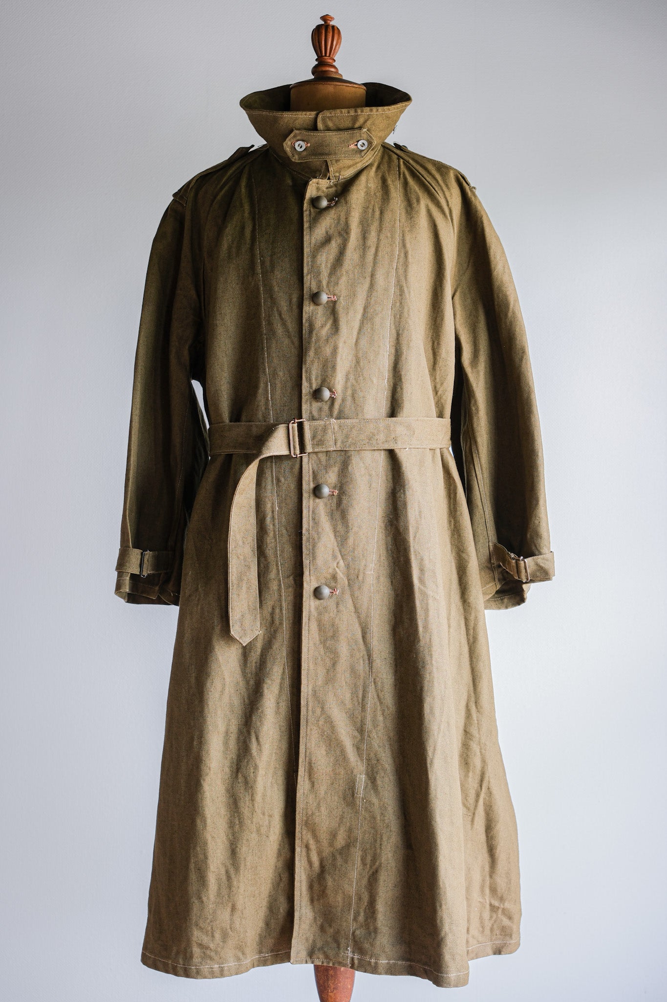［~40's］French Army M35 Motorcycle Coat Size.1 "Linen Type" "Dead Stock"