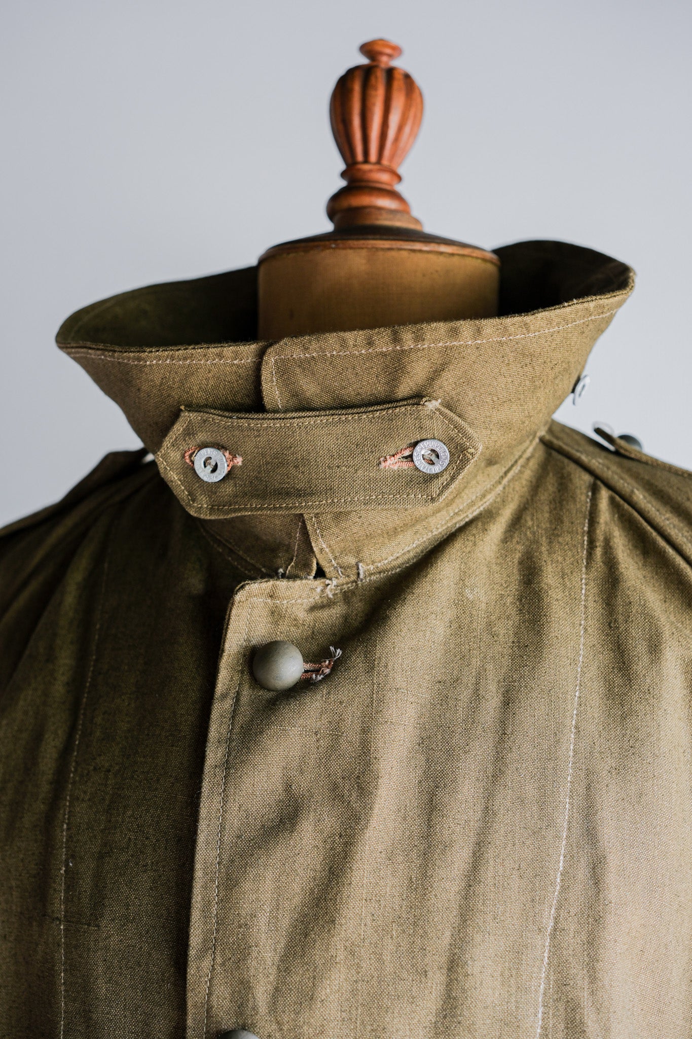 ［~40's］French Army M35 Motorcycle Coat Size.1 "Linen Type" "Dead Stock"