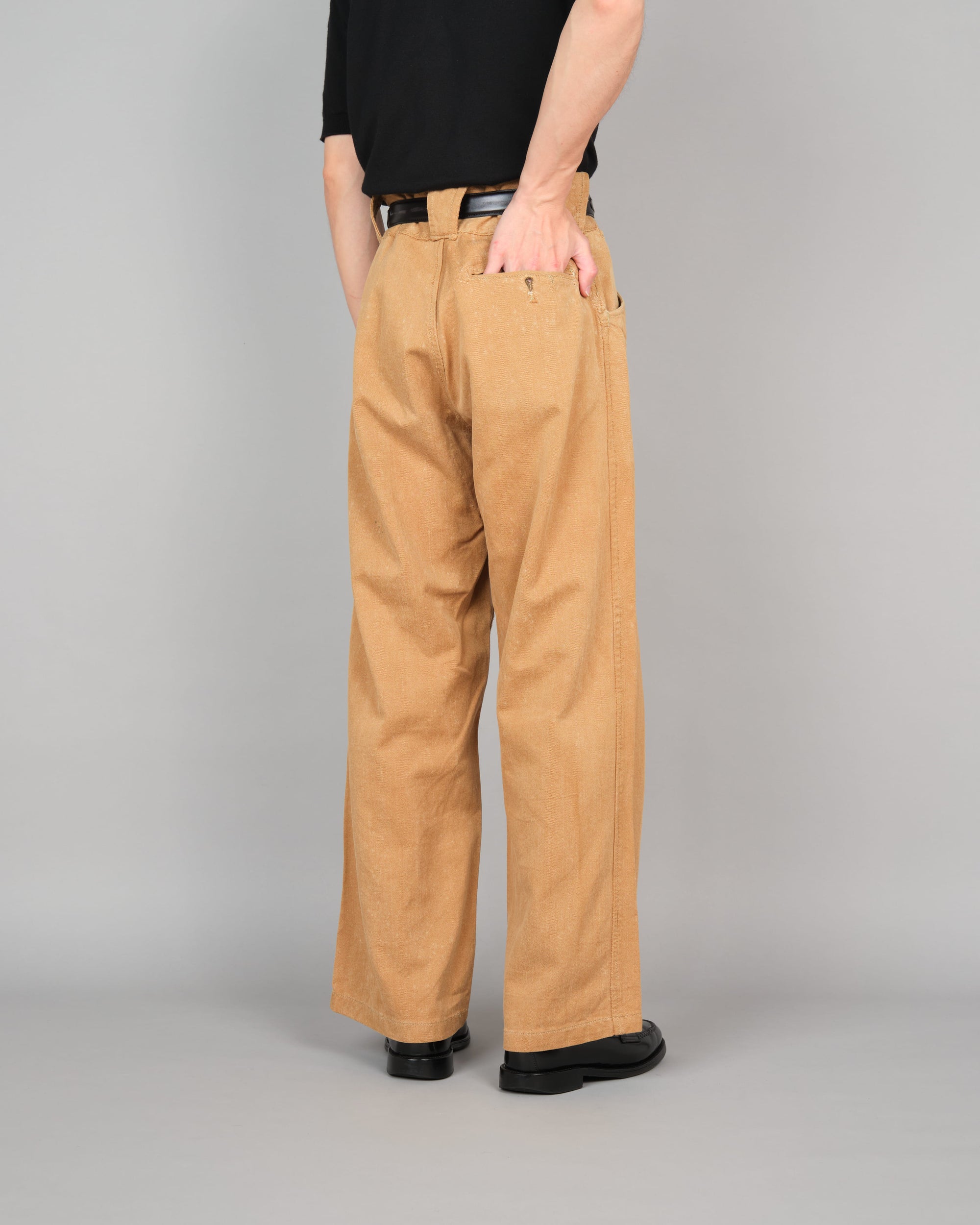 ［~50’s］French Army Brown Beige Cotton Twill Trousers