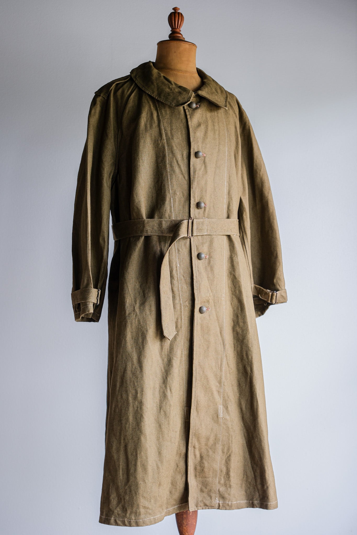 ［~40's］French Army M35 Motorcycle Coat Size.1 "Linen Type" "Dead Stock"