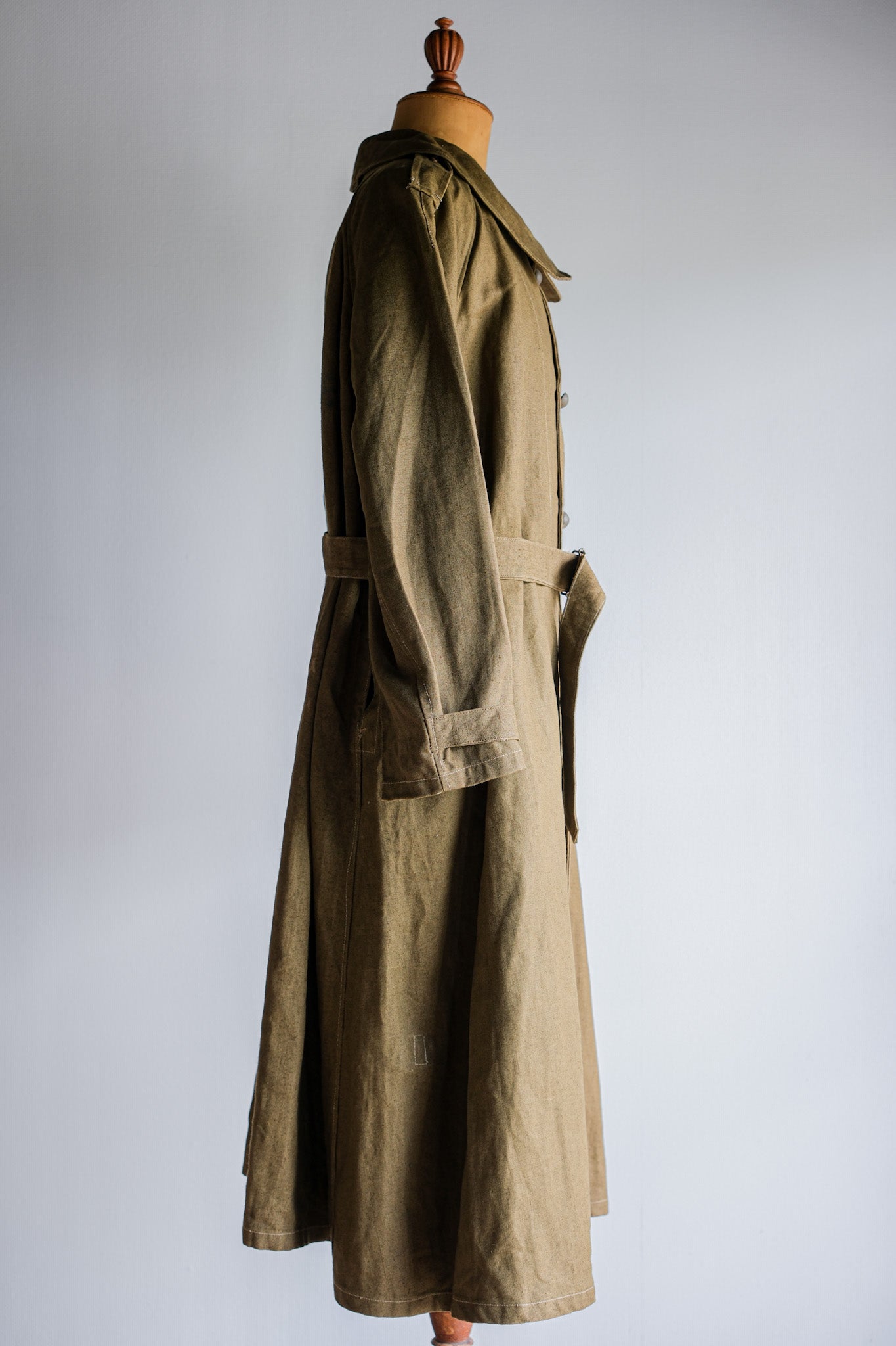 ［~40's］French Army M35 Motorcycle Coat Size.1 "Linen Type" "Dead Stock"