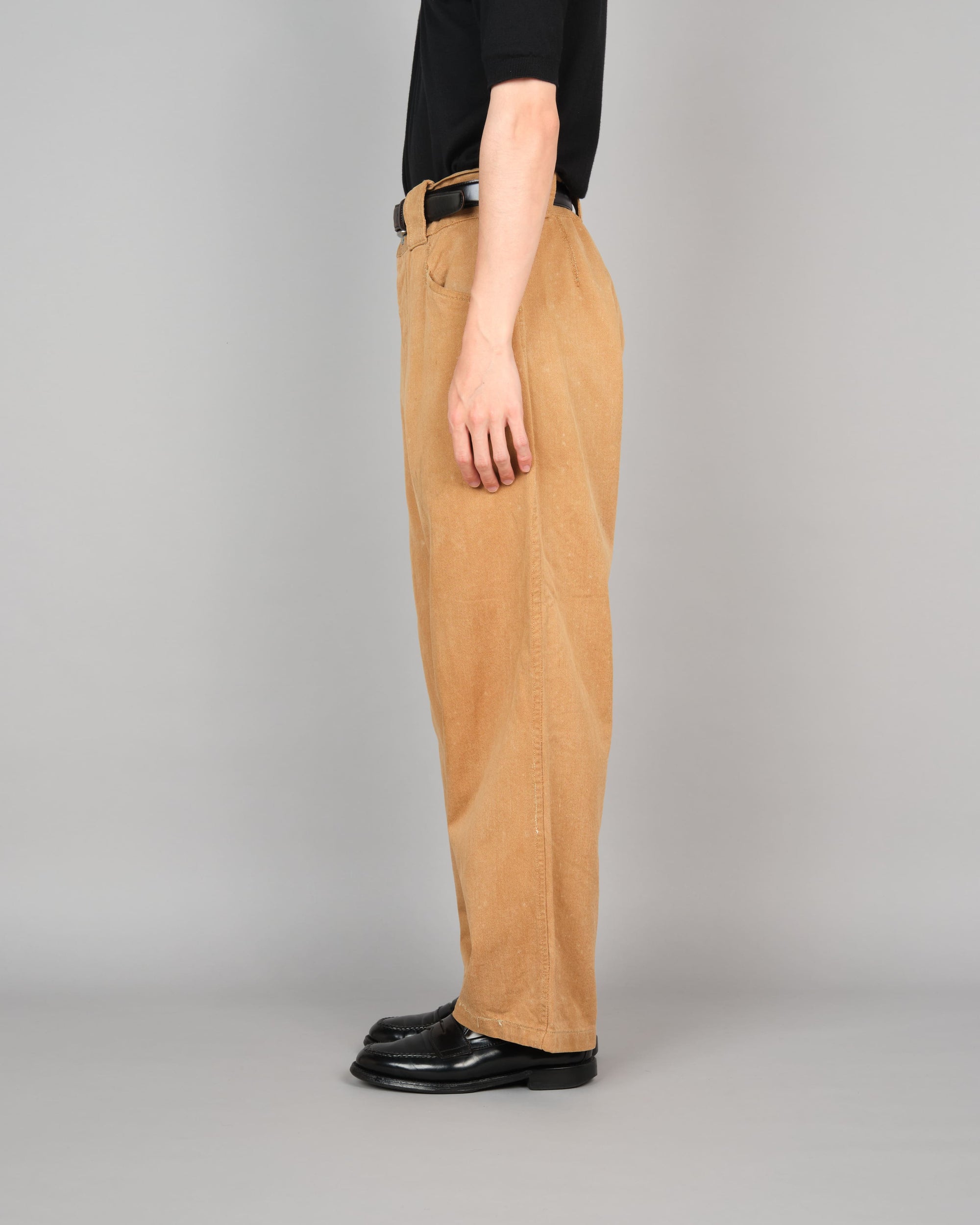 ［~50’s］French Army Brown Beige Cotton Twill Trousers