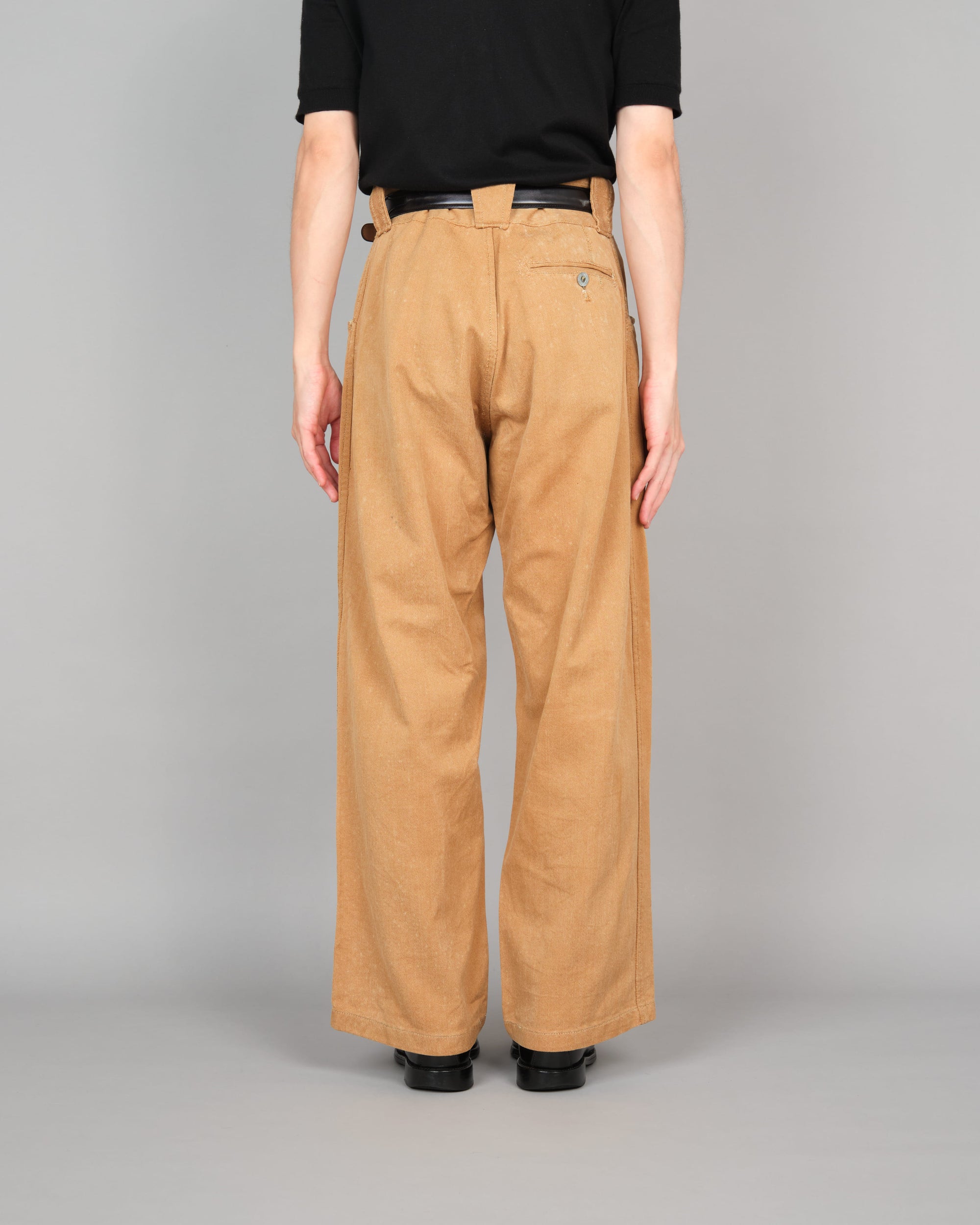 ［~50’s］French Army Brown Beige Cotton Twill Trousers