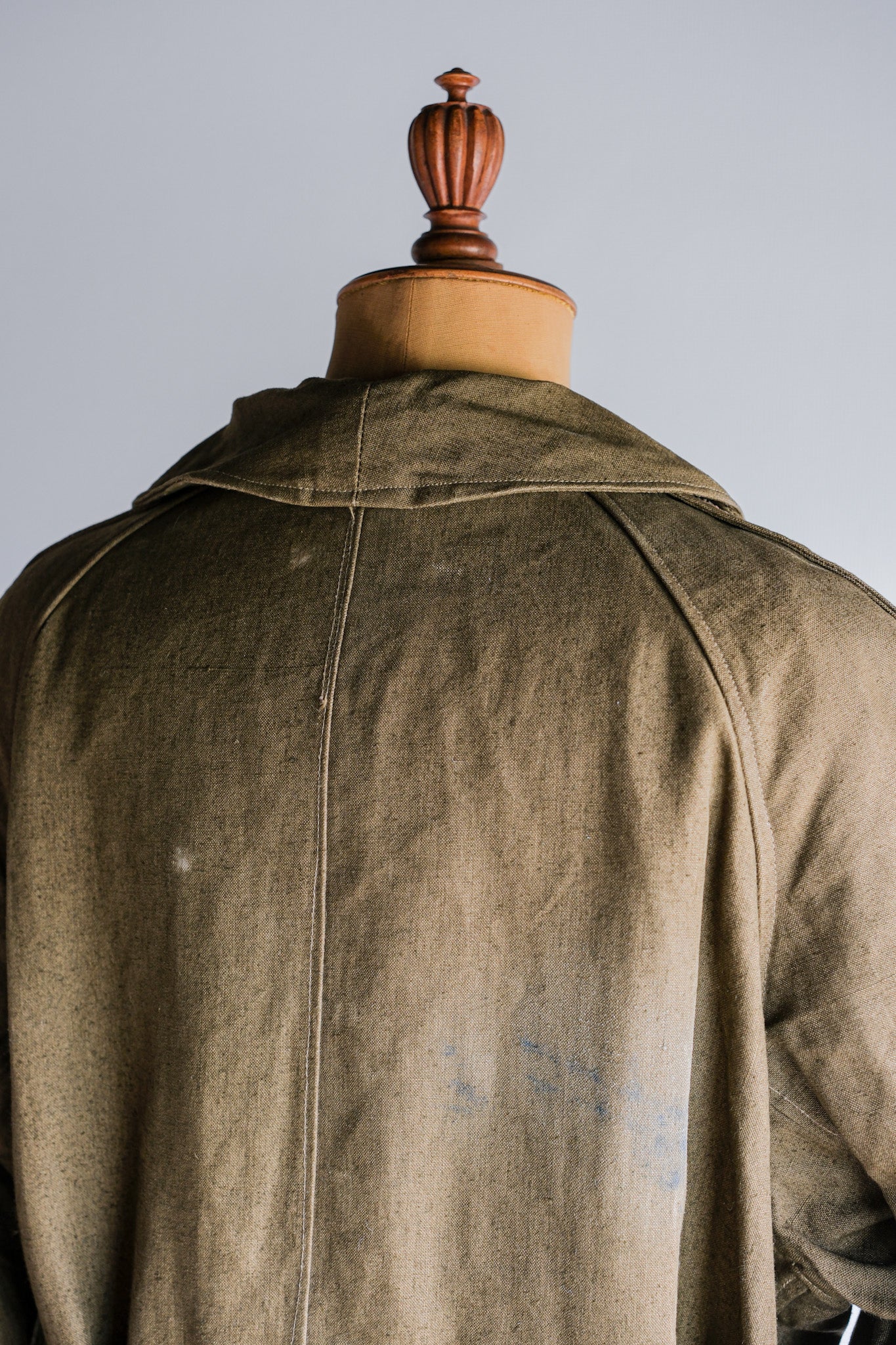［~40's］French Army M35 Motorcycle Coat Size.1 "Linen Type" "Dead Stock"